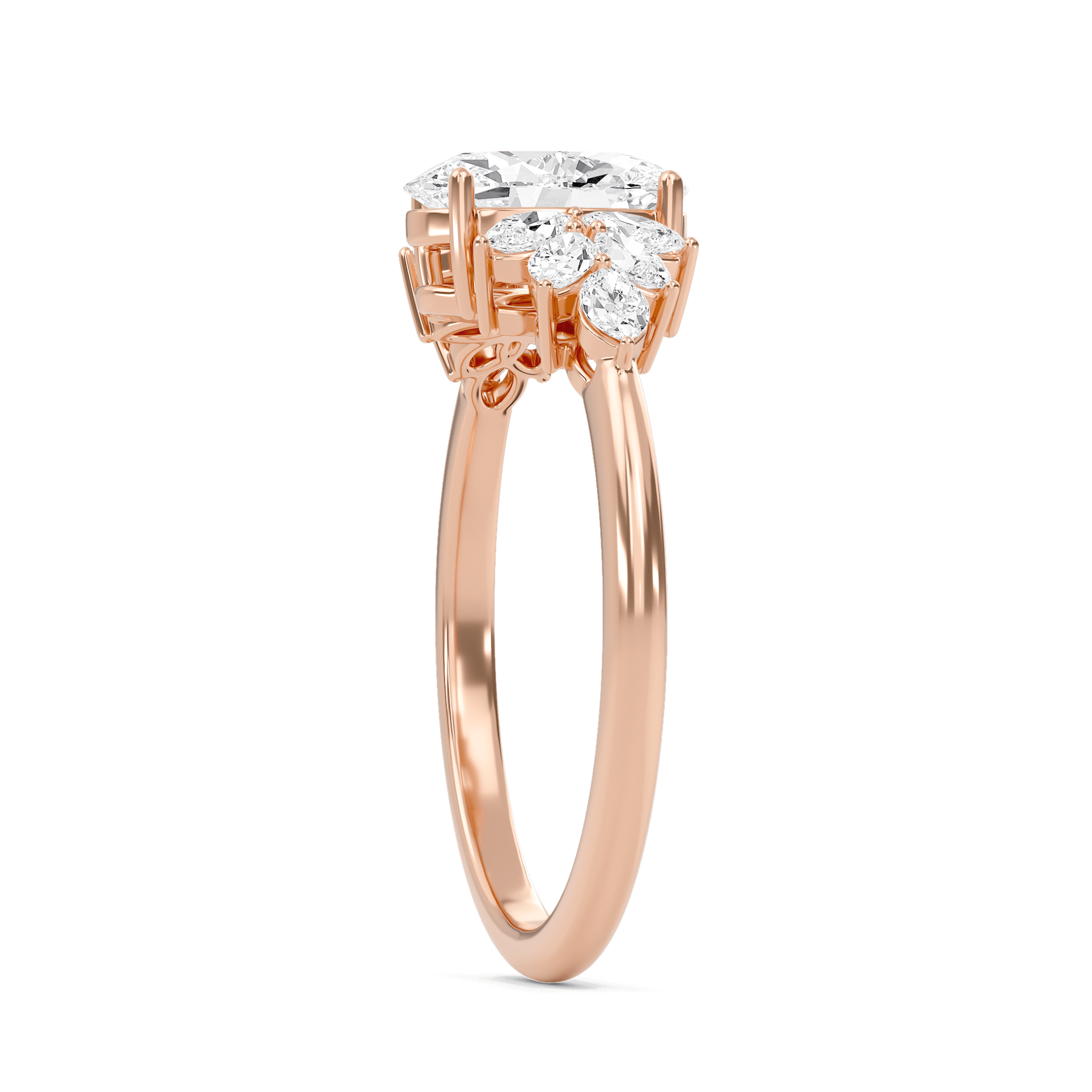 Luxe Marquese Side Stone Ring