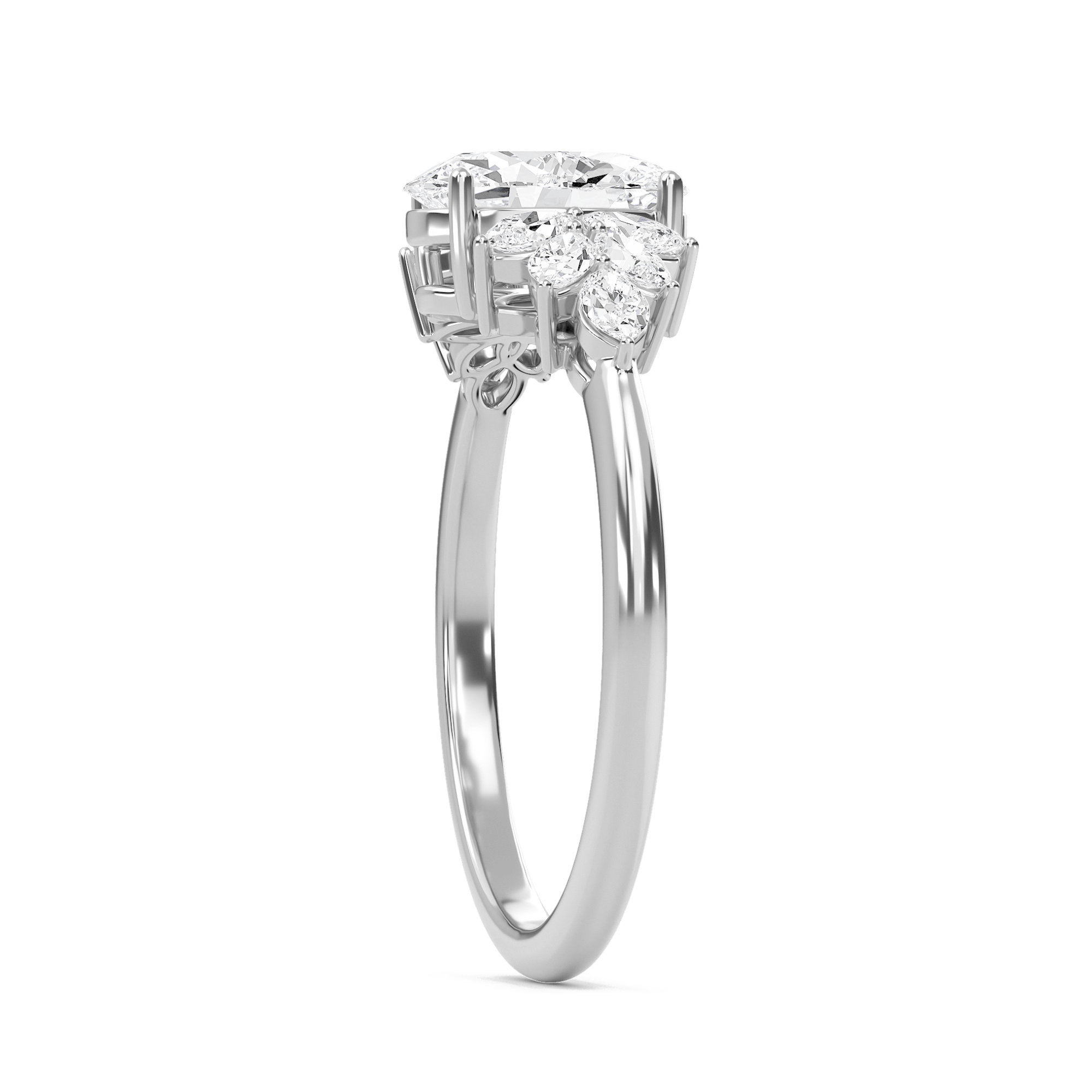 Luxe Marquese Side Stone Ring