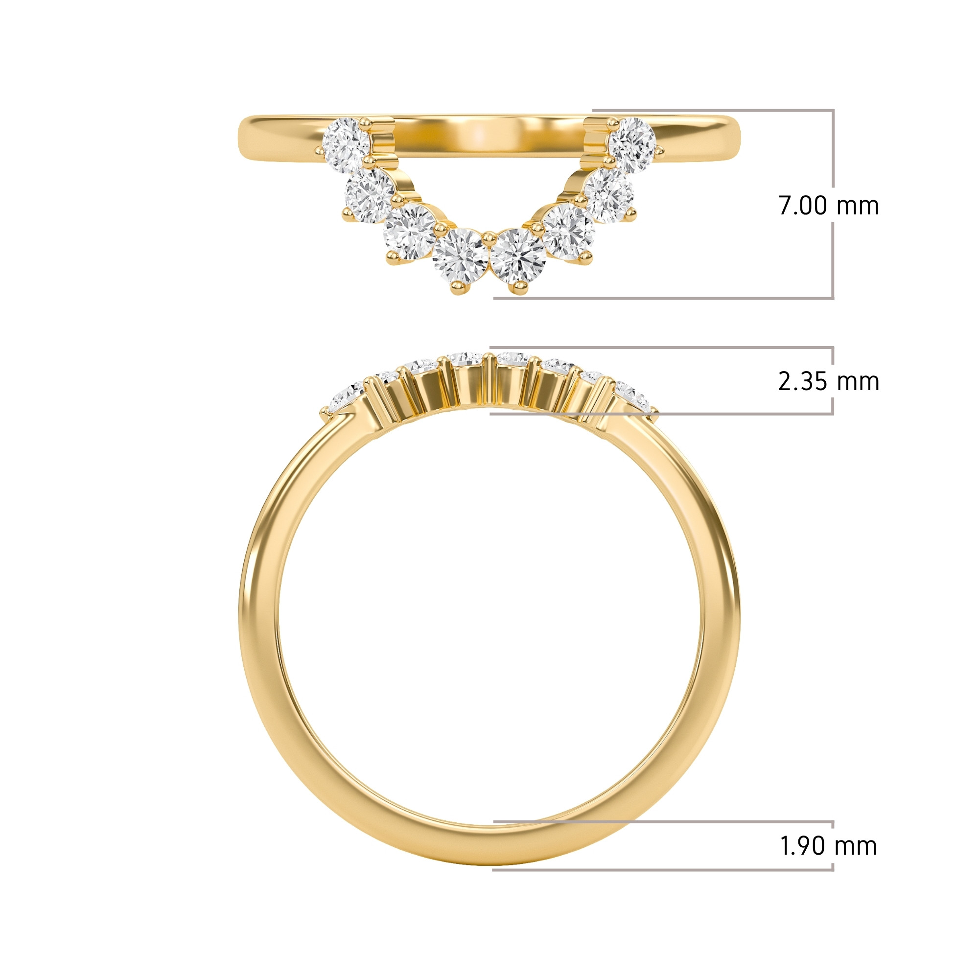 Contoured Wedding Band