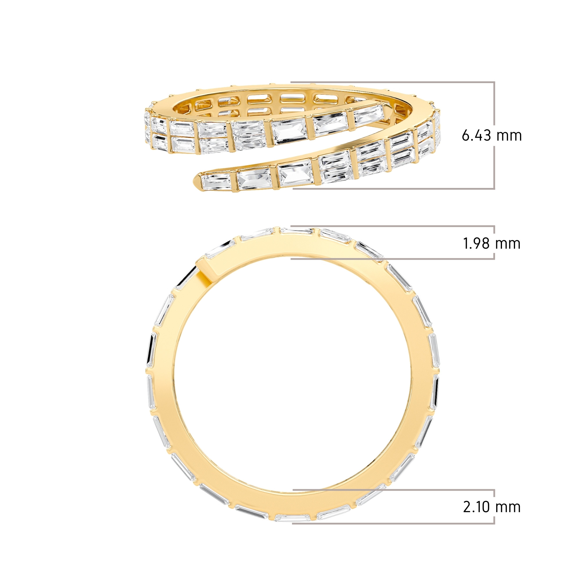Bar Set Cuff Ring