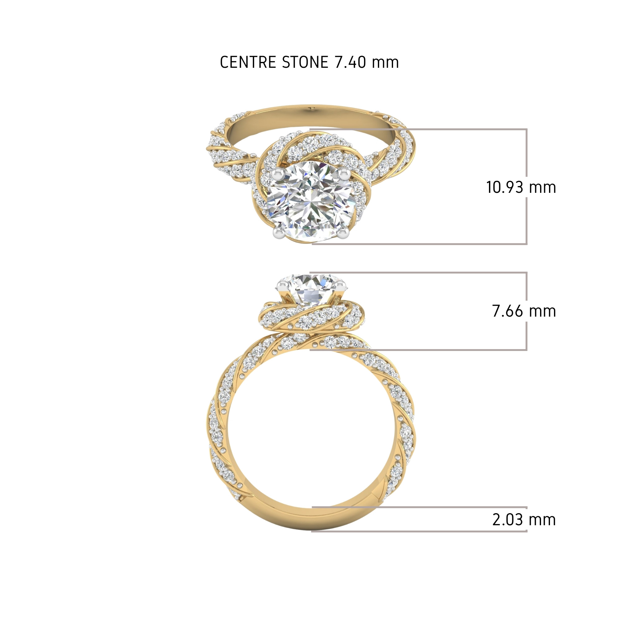 Illume Solitaire Halo Ring