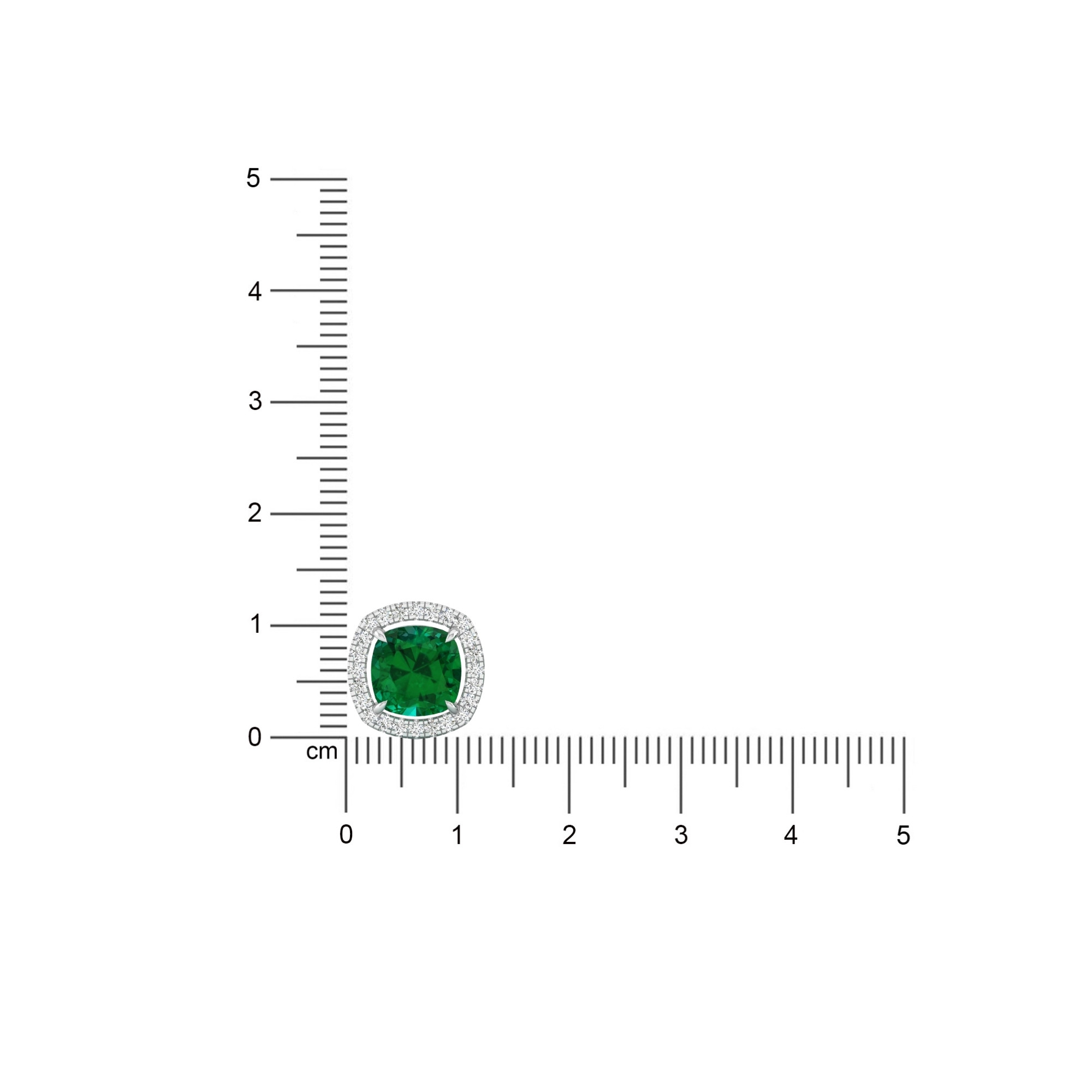 Emerald Cushion Halo Studs