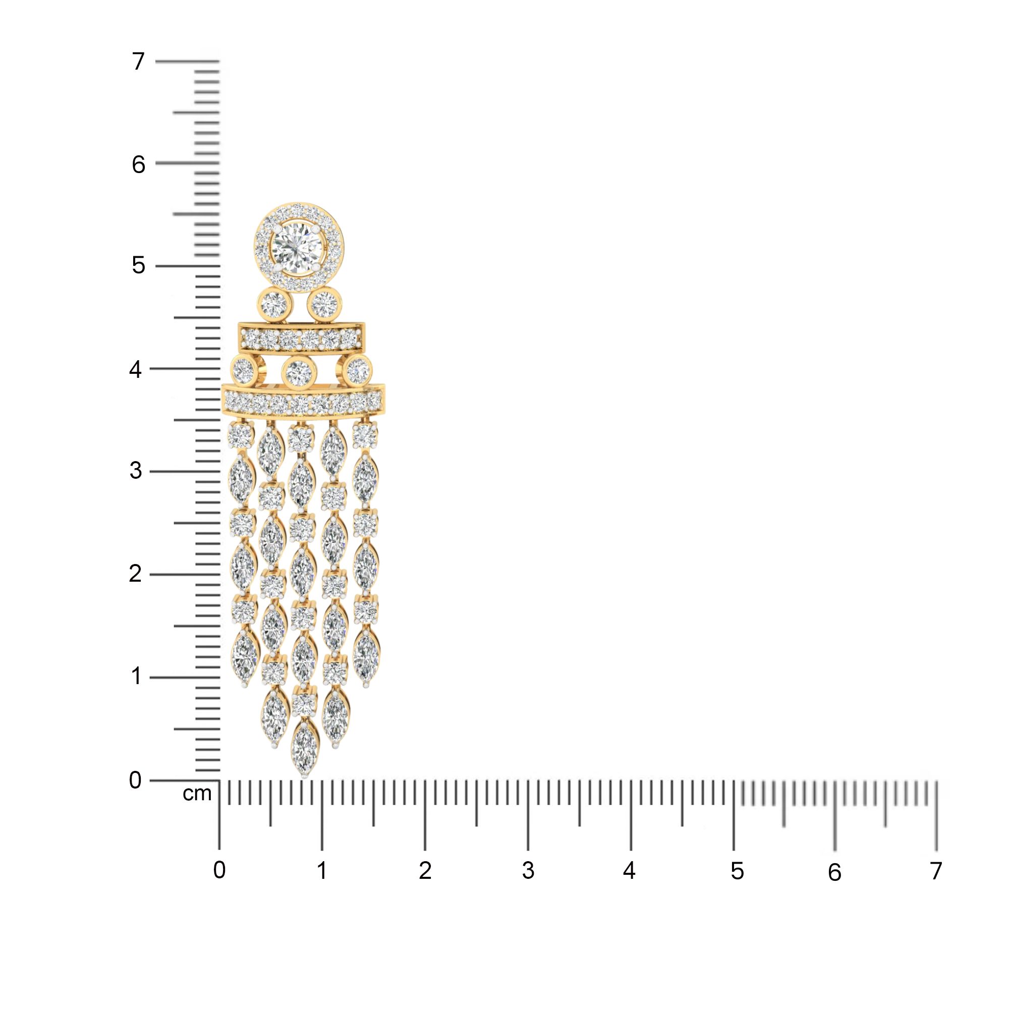 Diamond Cascade Tassel Earrings