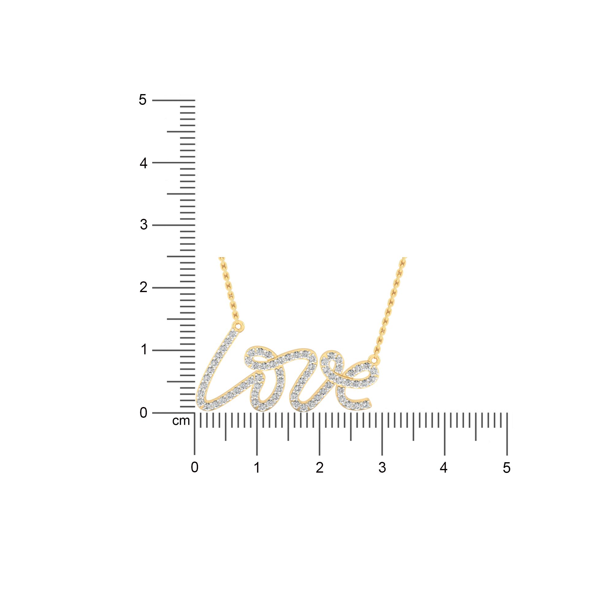 Script Love Necklace