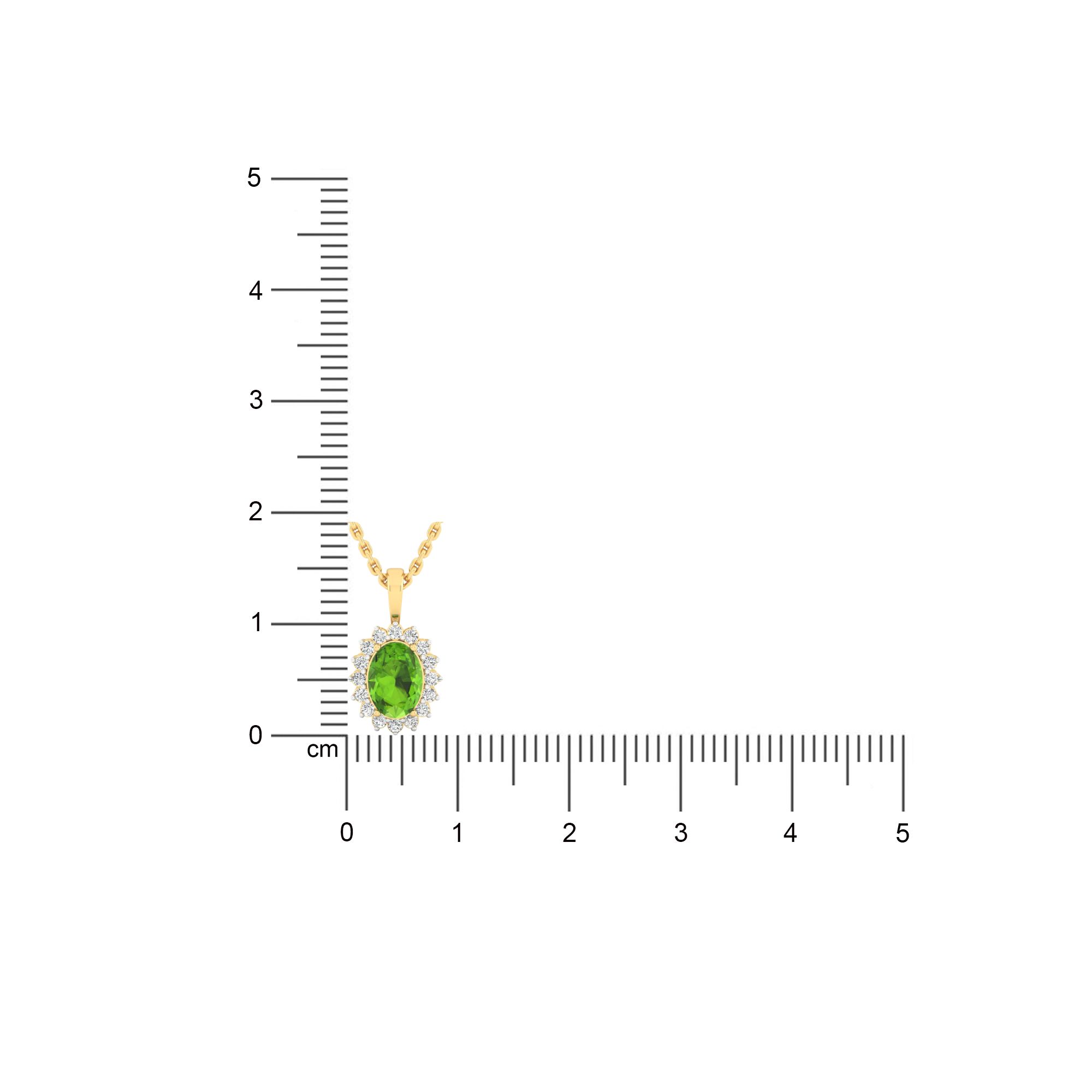 Verdant Oval Halo Pendant