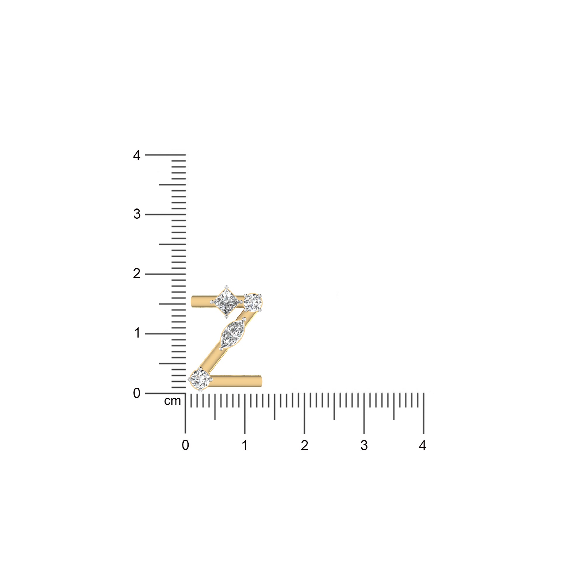 "Z" Alphabet Diamond Pendant