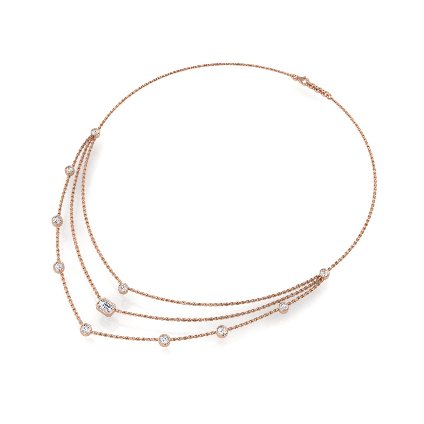 Multilayer Station Chain Necklace