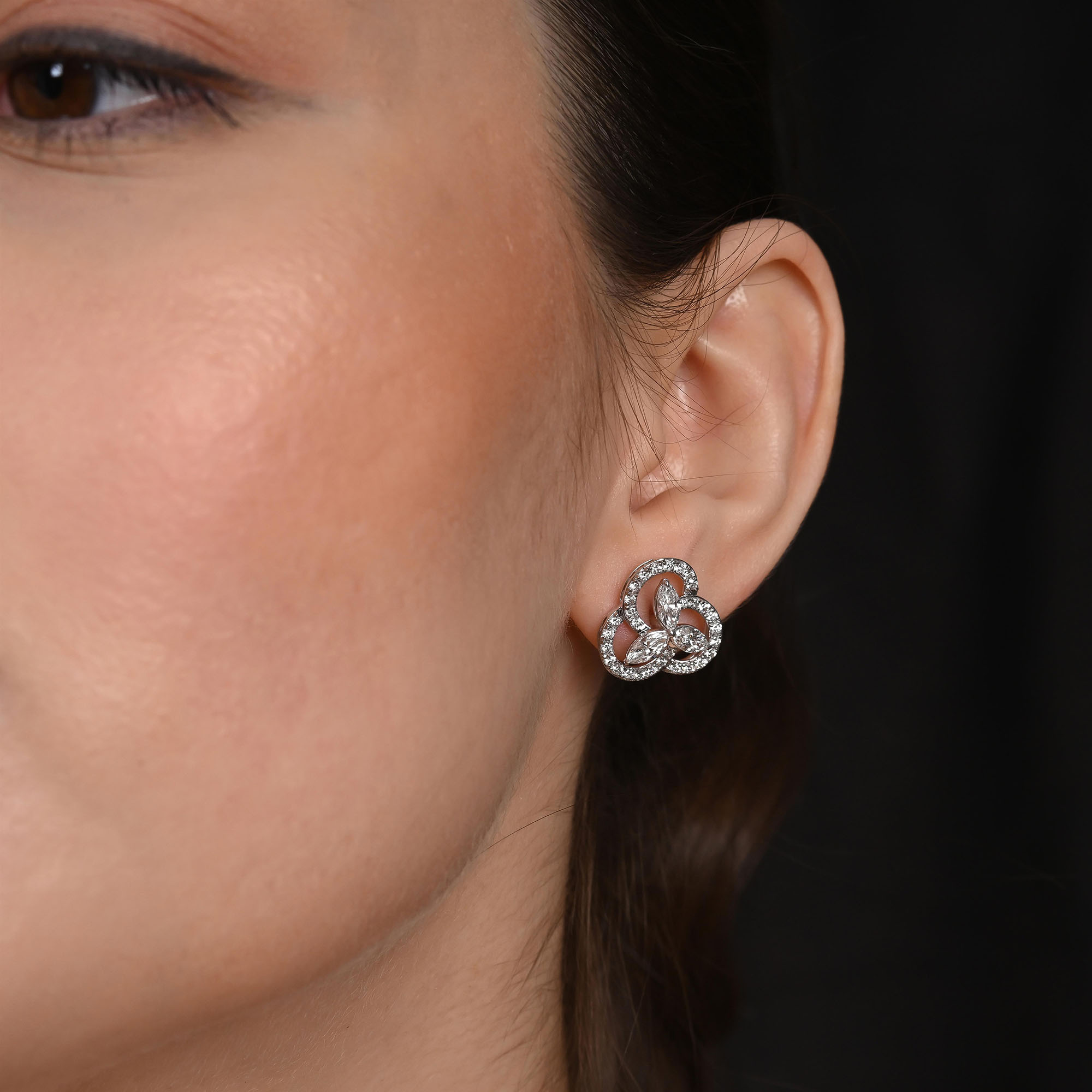 Floral Cluster Fashion Earrings