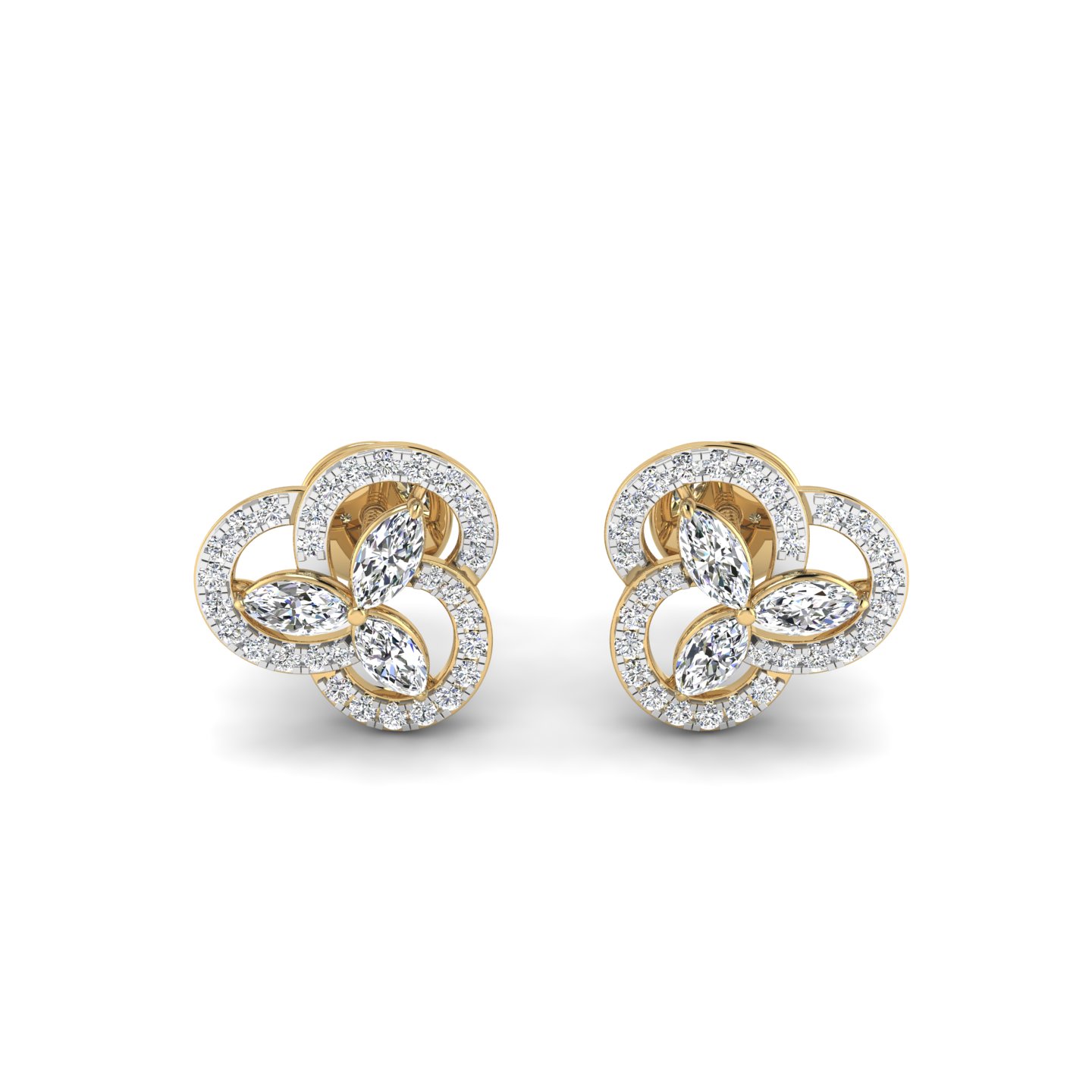 Floral Cluster Fashion Earrings