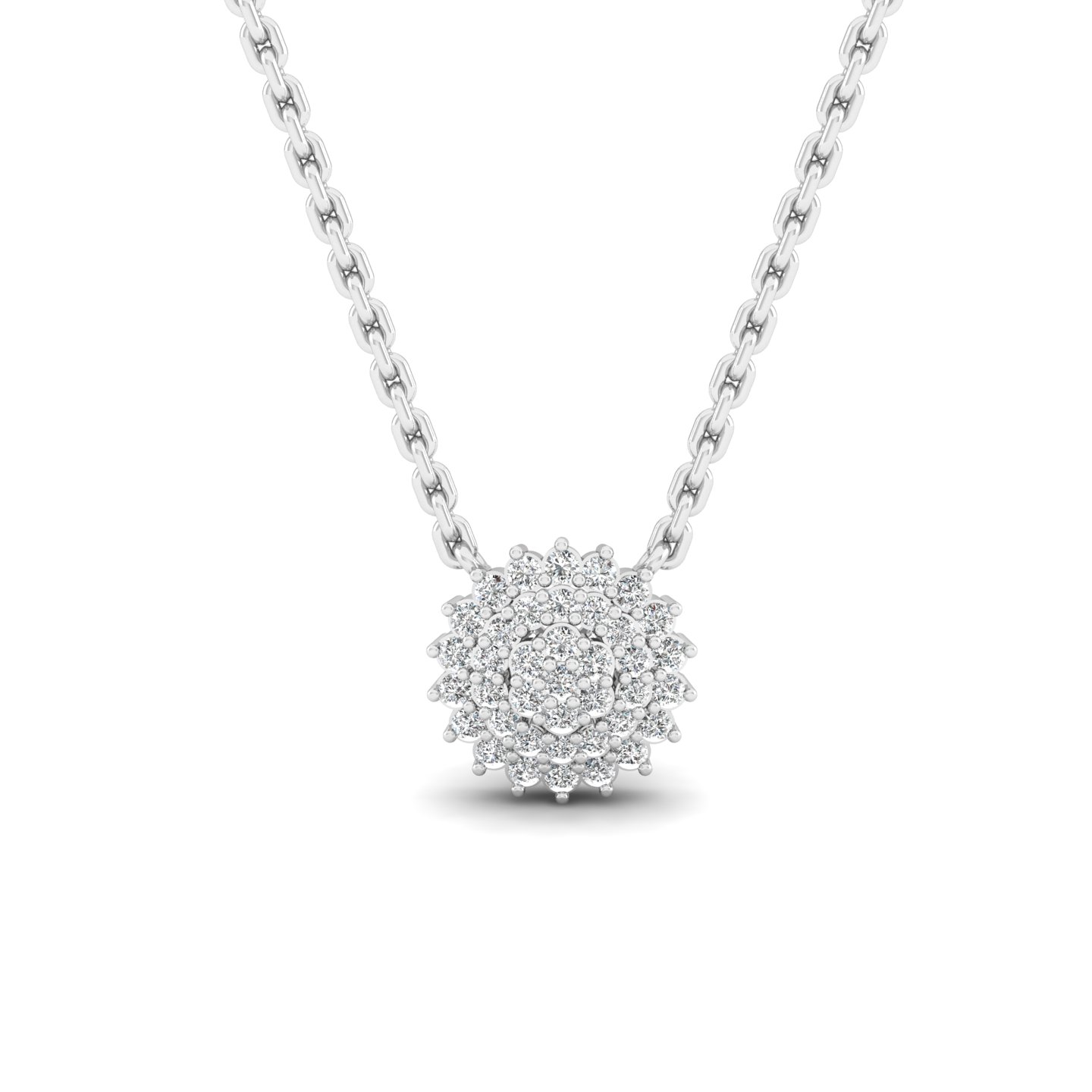 1/6 Cts. Cluster Round Fashion Pendant