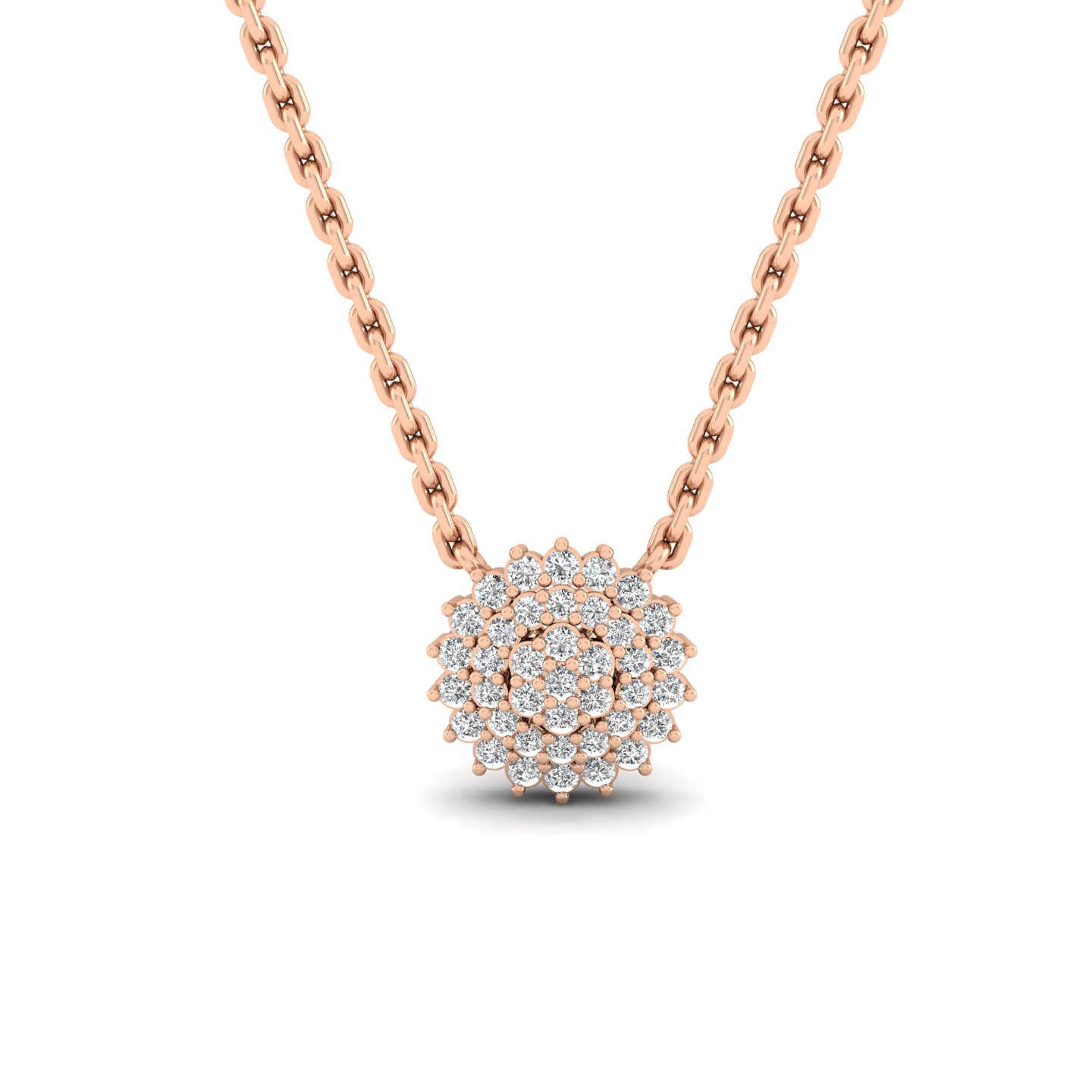 1/6 Cts. Cluster Round Fashion Pendant