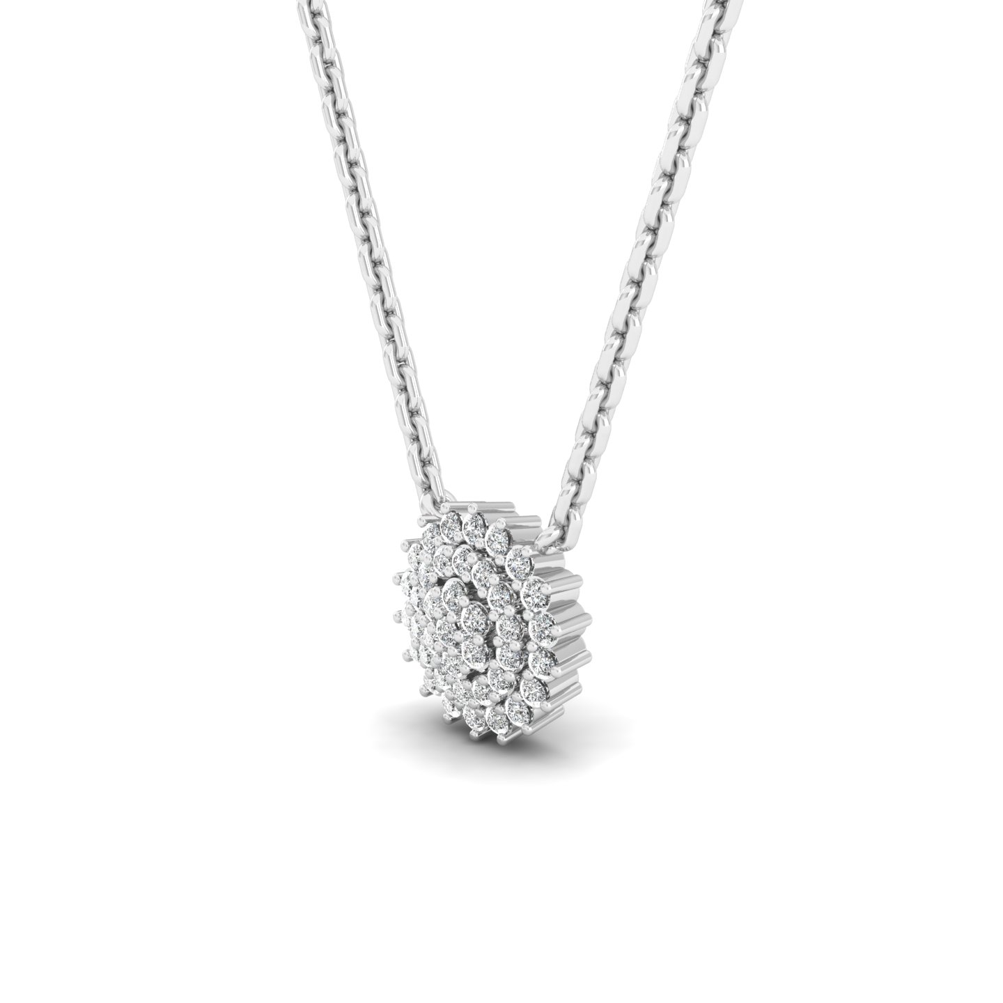 1/6 Cts. Cluster Round Fashion Pendant