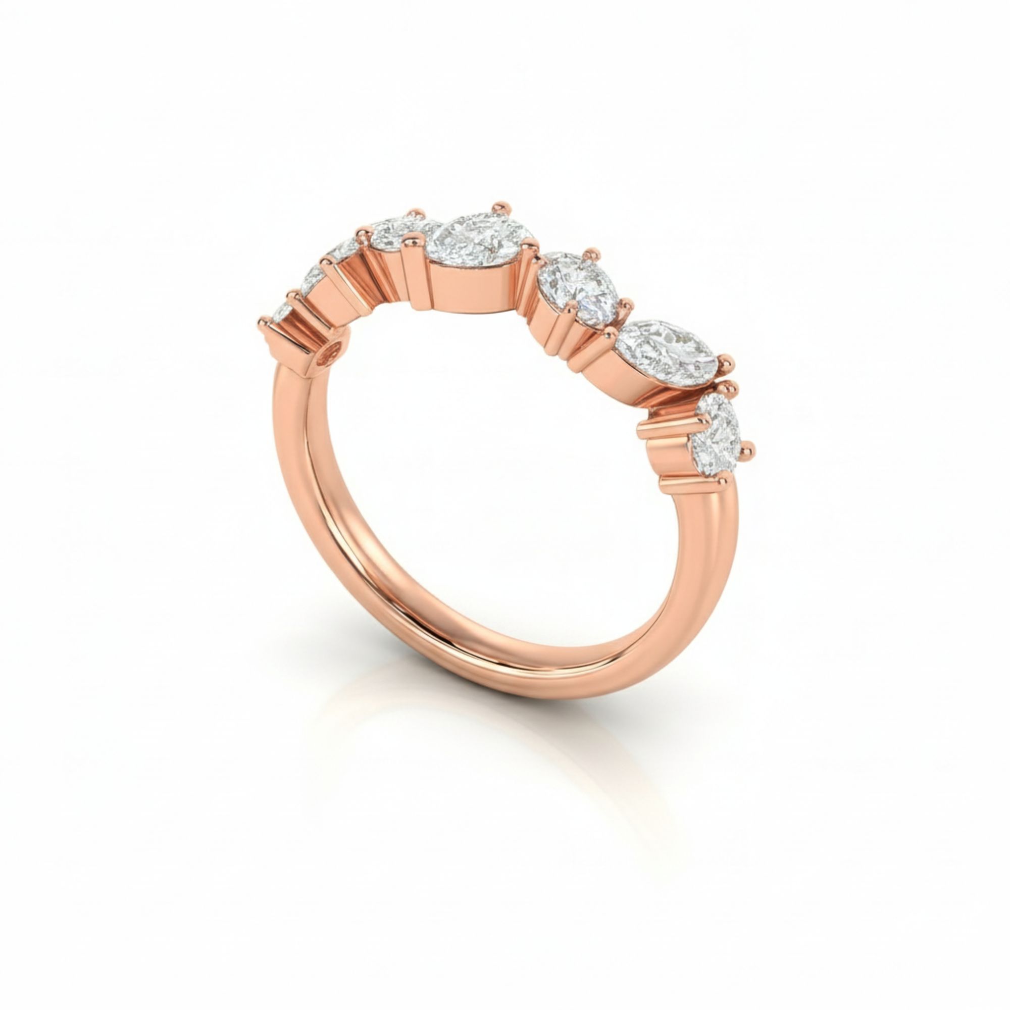 Multishape Half Eternity Band