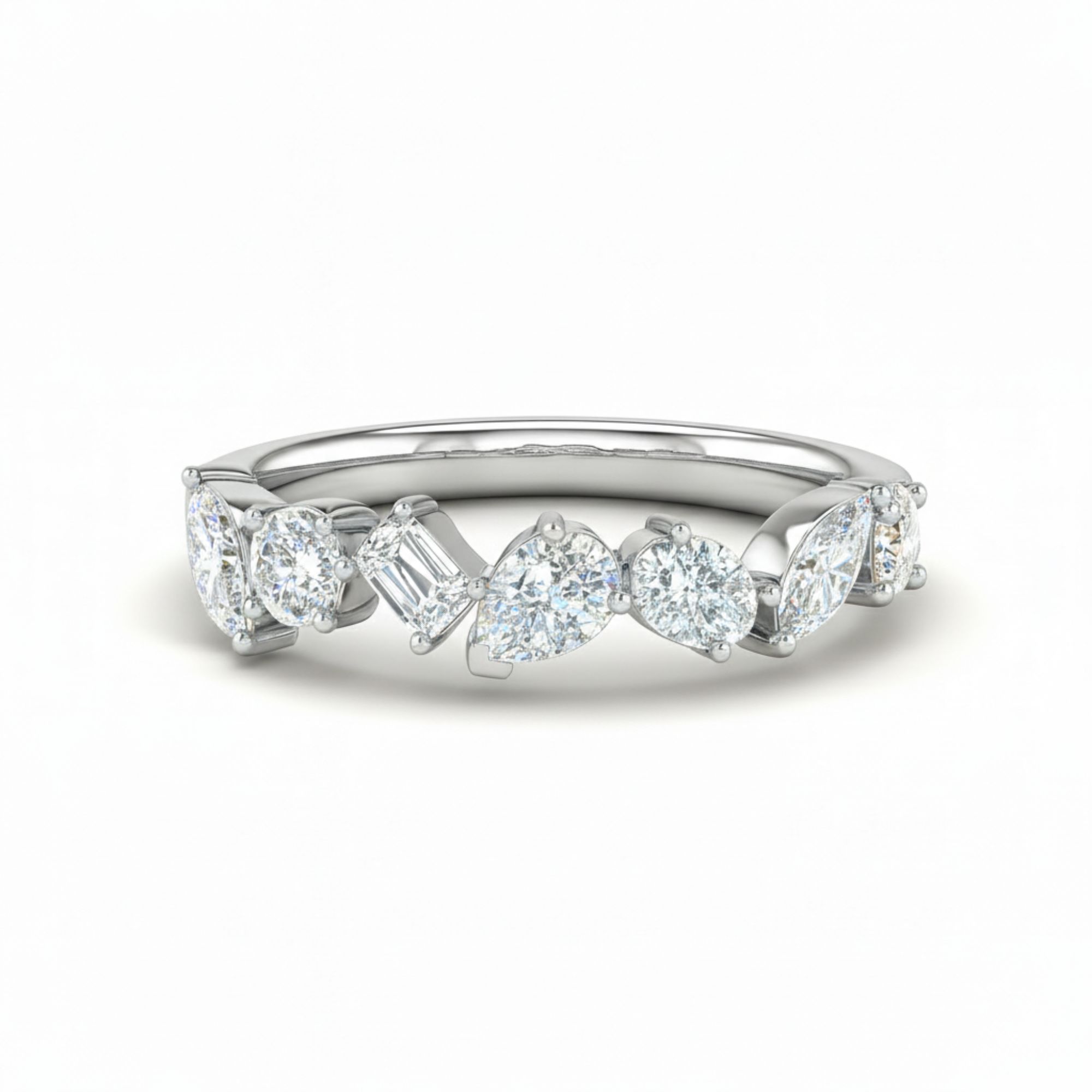 Multishape Half Eternity Band