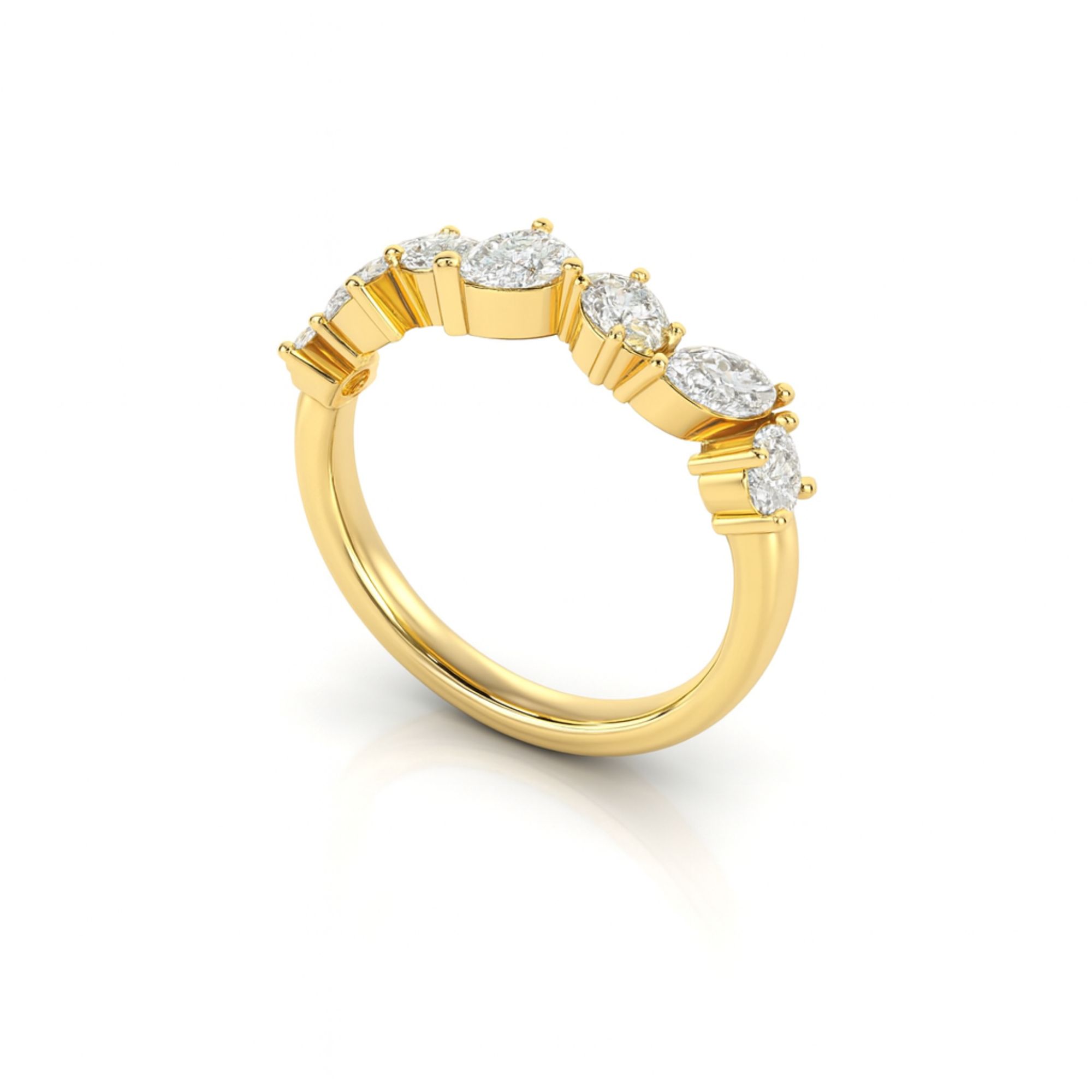 Multishape Half Eternity Band