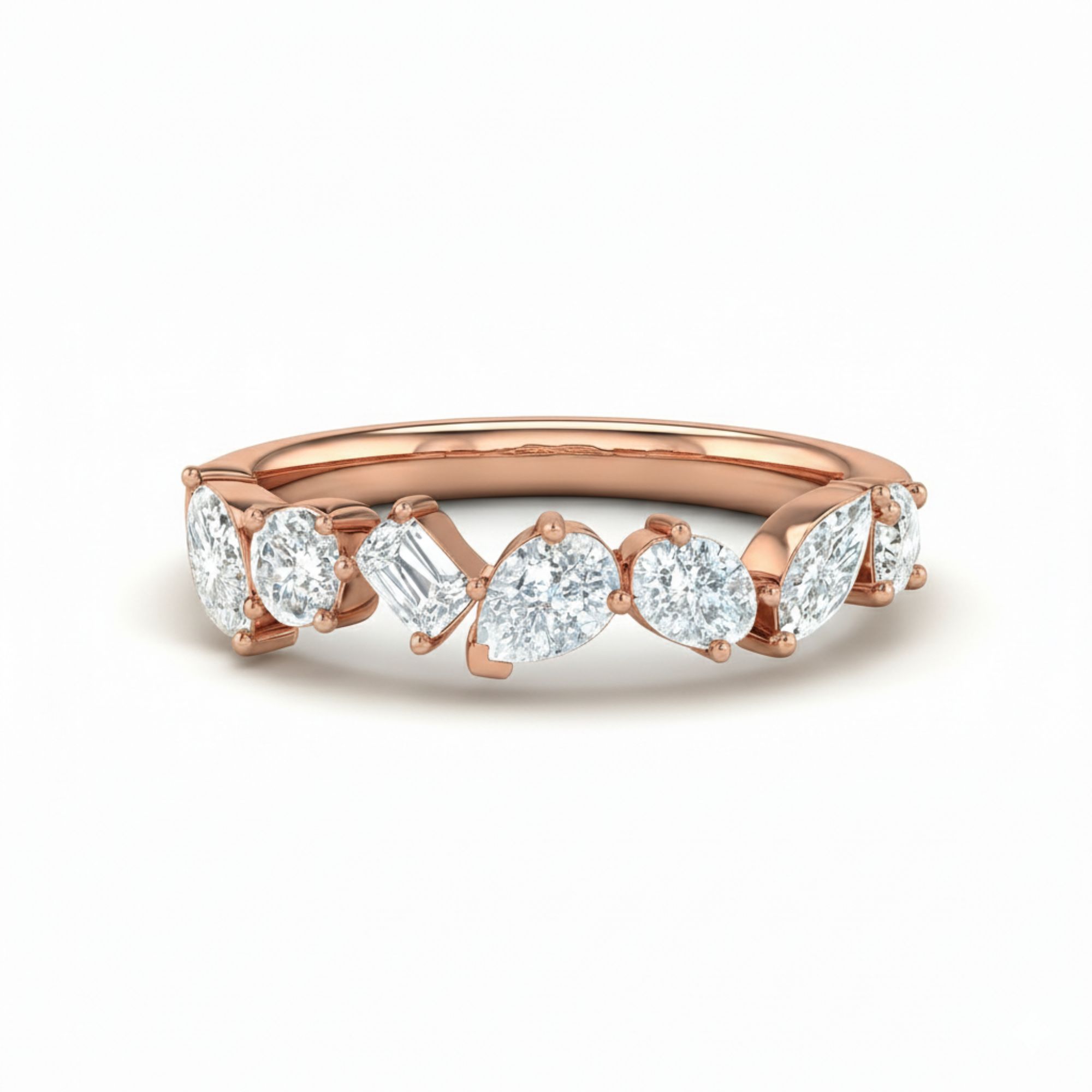 Multishape Half Eternity Band