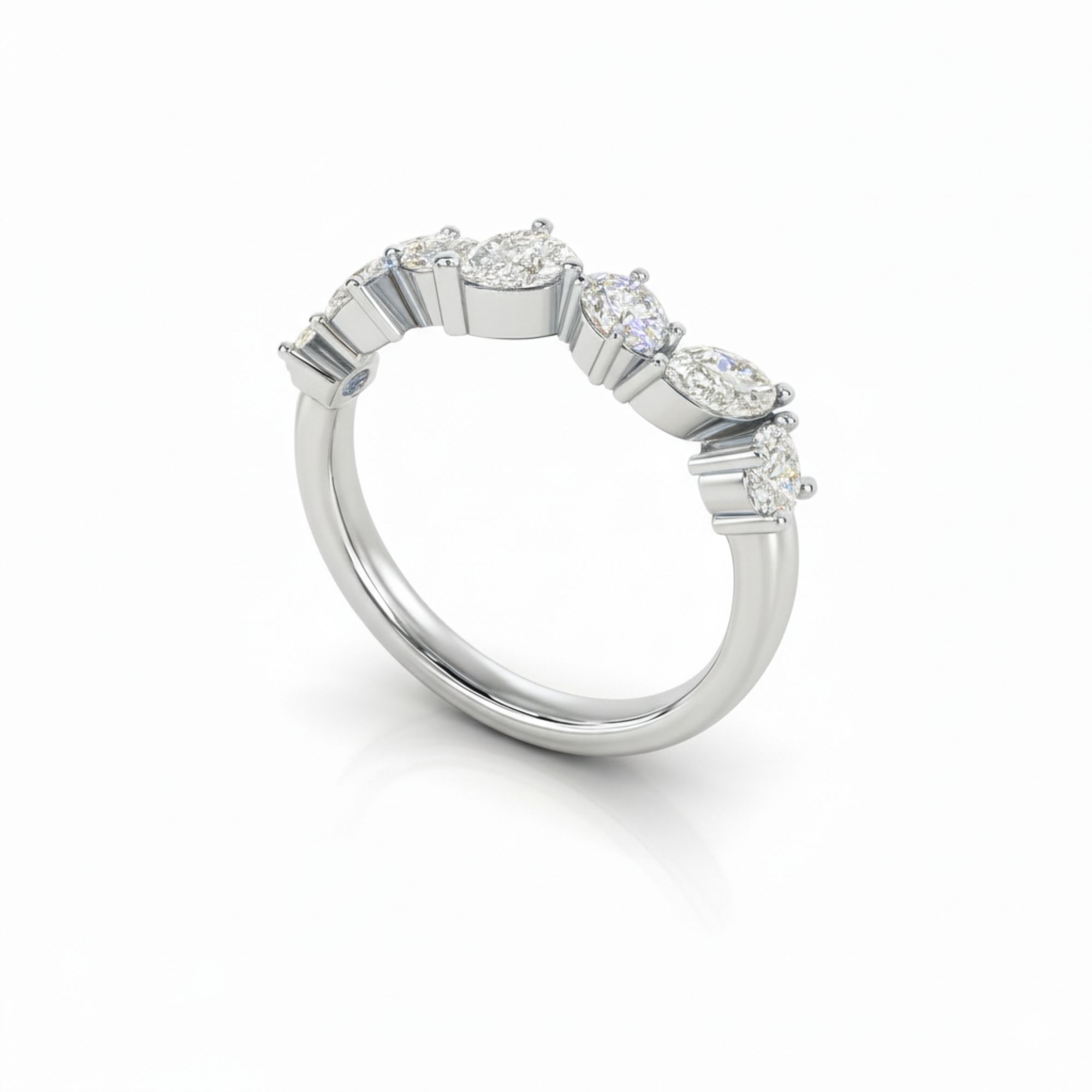 Multishape Half Eternity Band