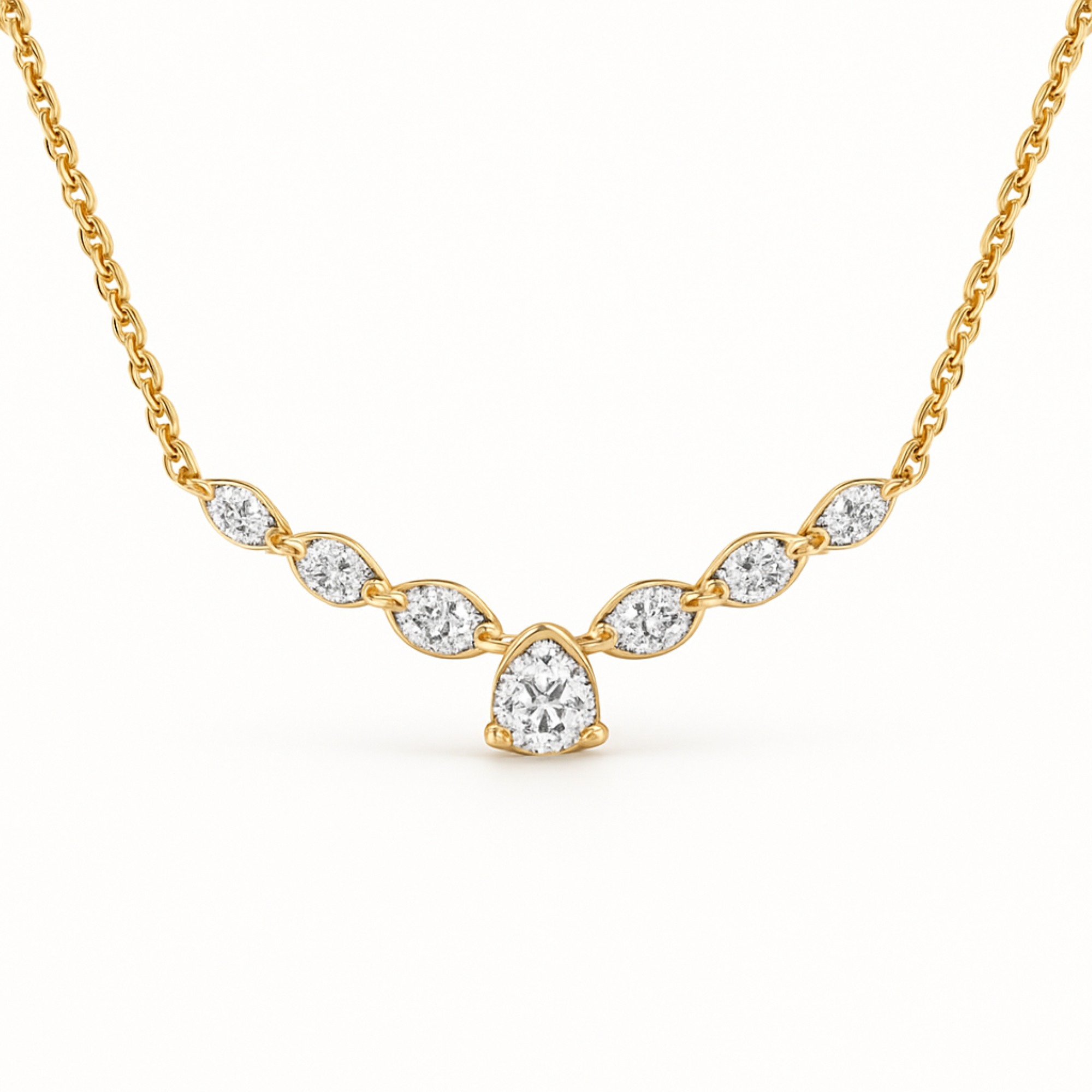 21/3 Cts. Pear-Marquise Demi Necklace