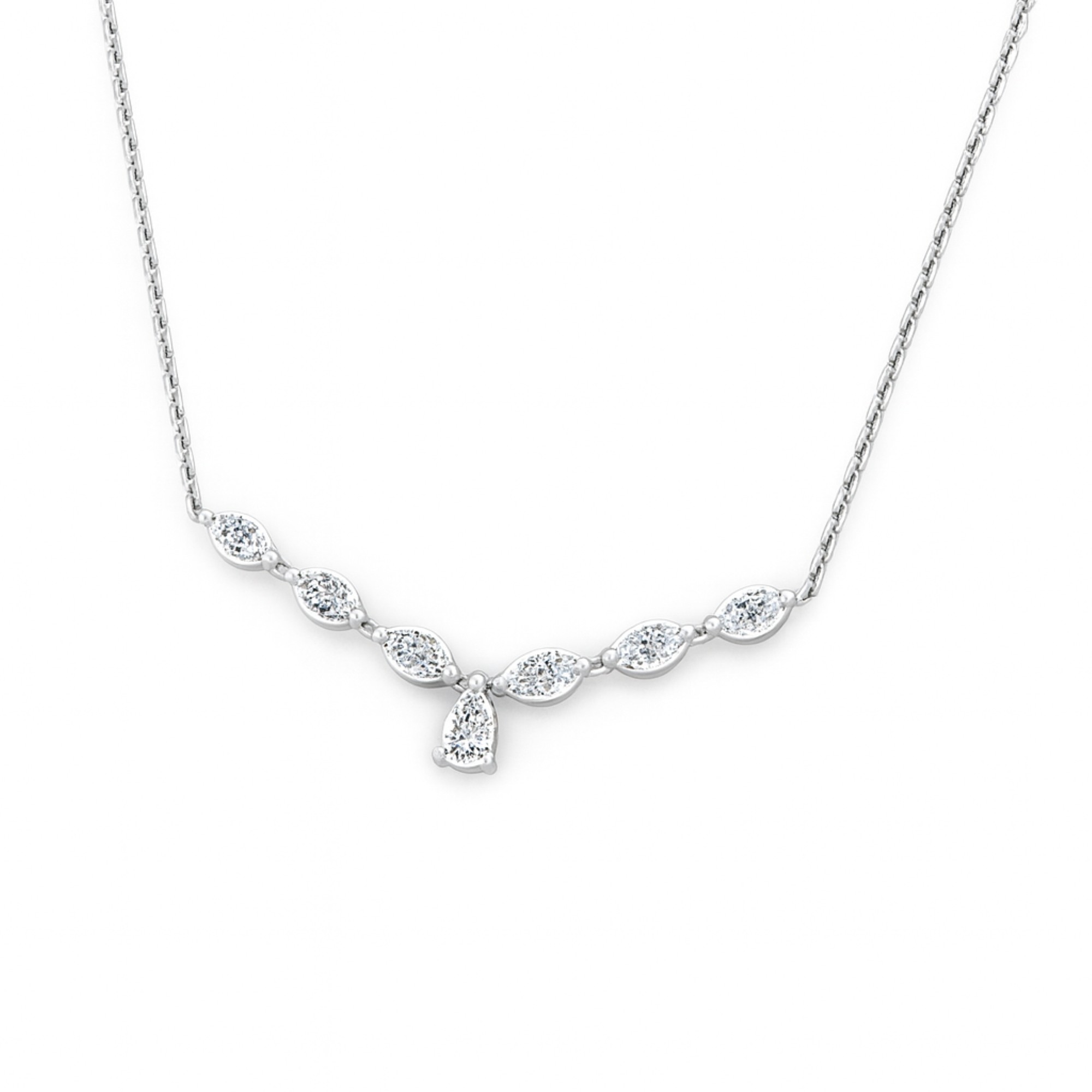 21/3 Cts. Pear-Marquise Demi Necklace