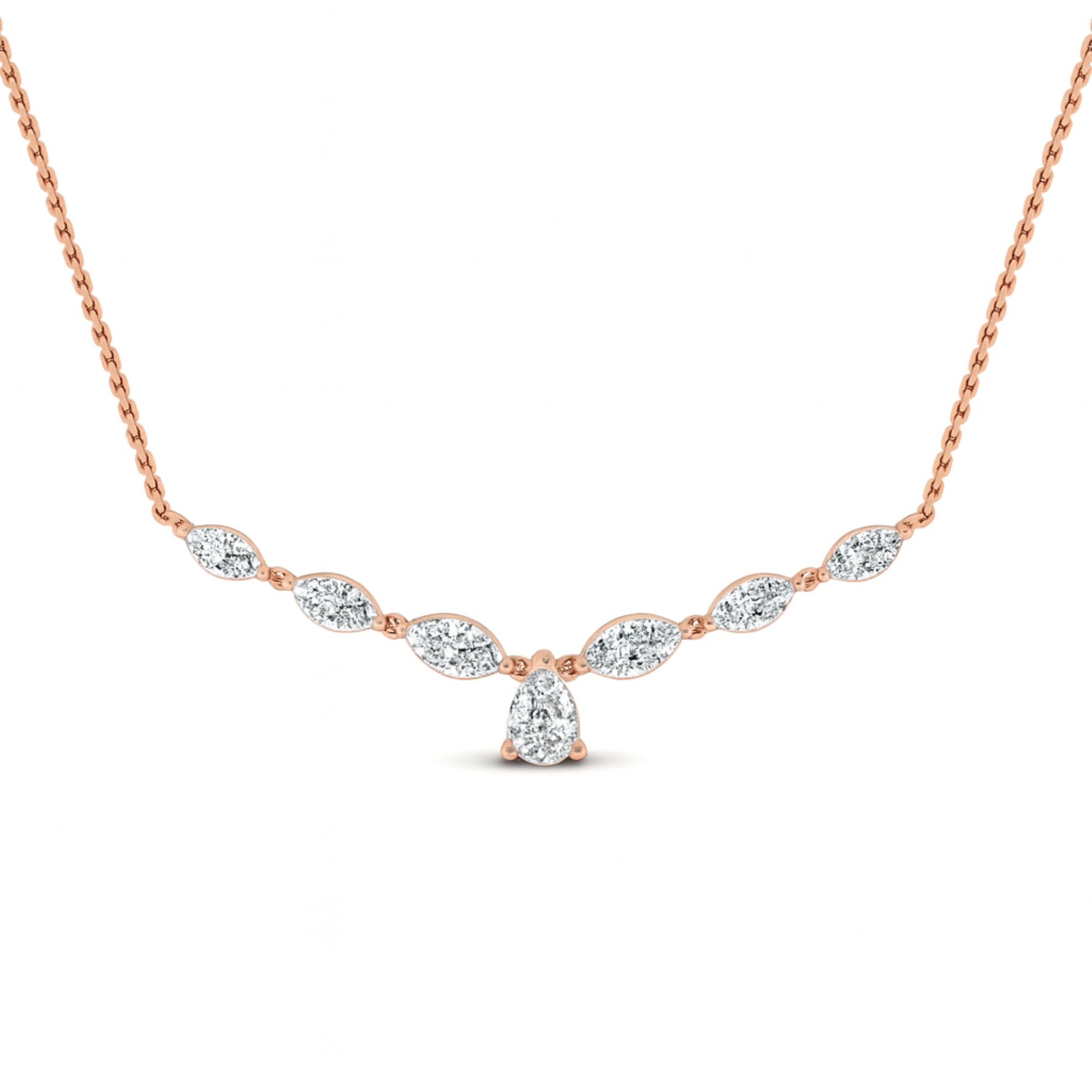 21/3 Cts. Pear-Marquise Demi Necklace