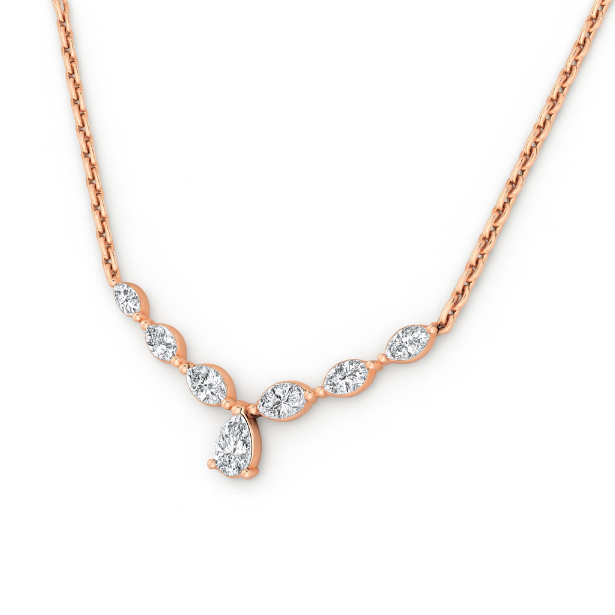 21/3 Cts. Pear-Marquise Demi Necklace