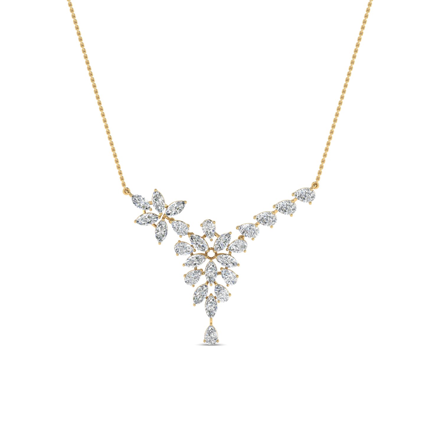 43/4 Cts. Pear-Marquise Fashion Necklace