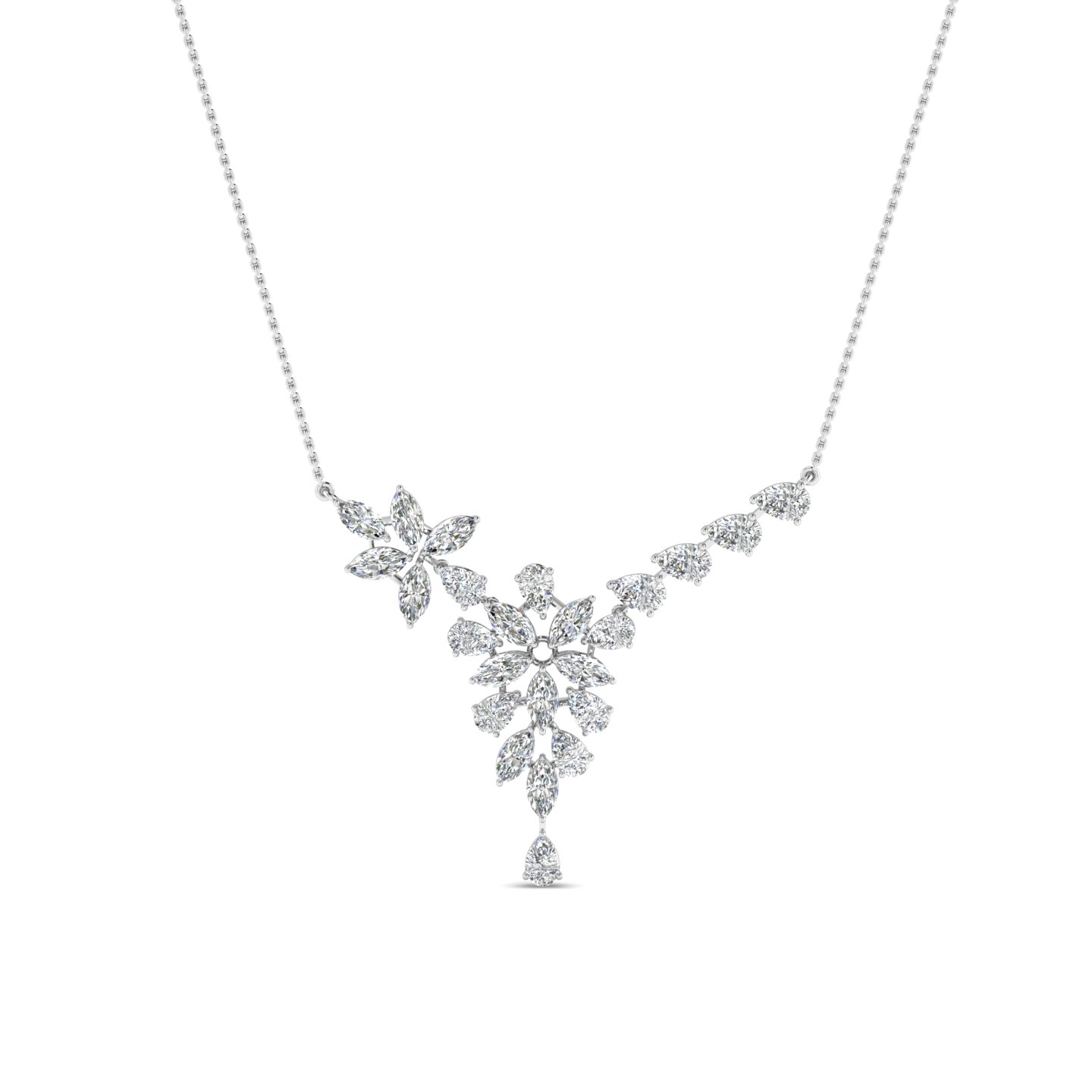 43/4 Cts. Pear-Marquise Fashion Necklace