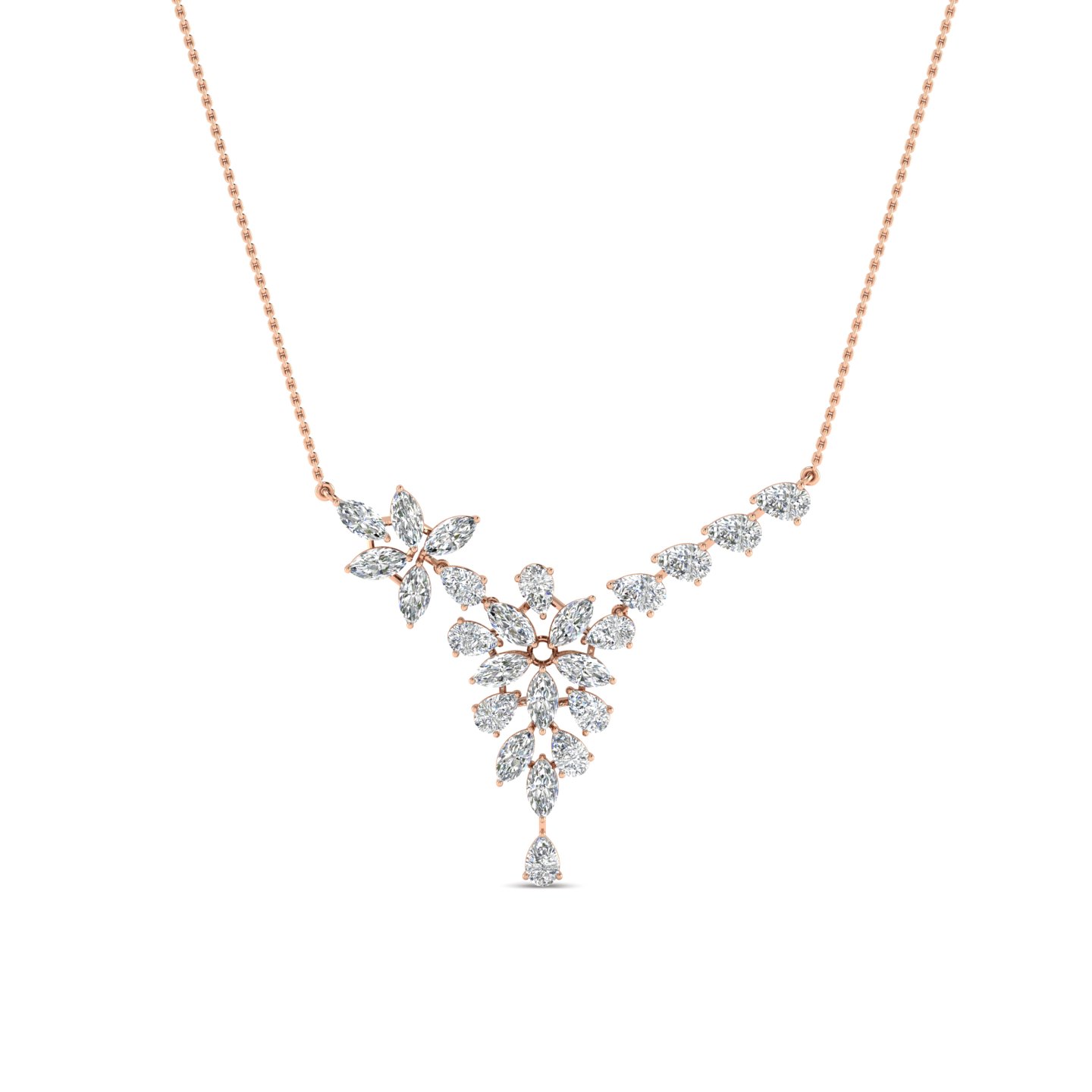 43/4 Cts. Pear-Marquise Fashion Necklace