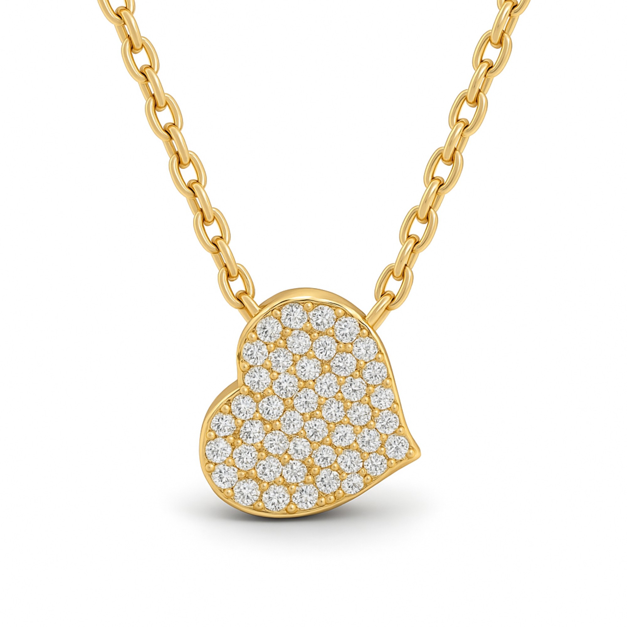 1/3 Cts. Pave Heart Pendant