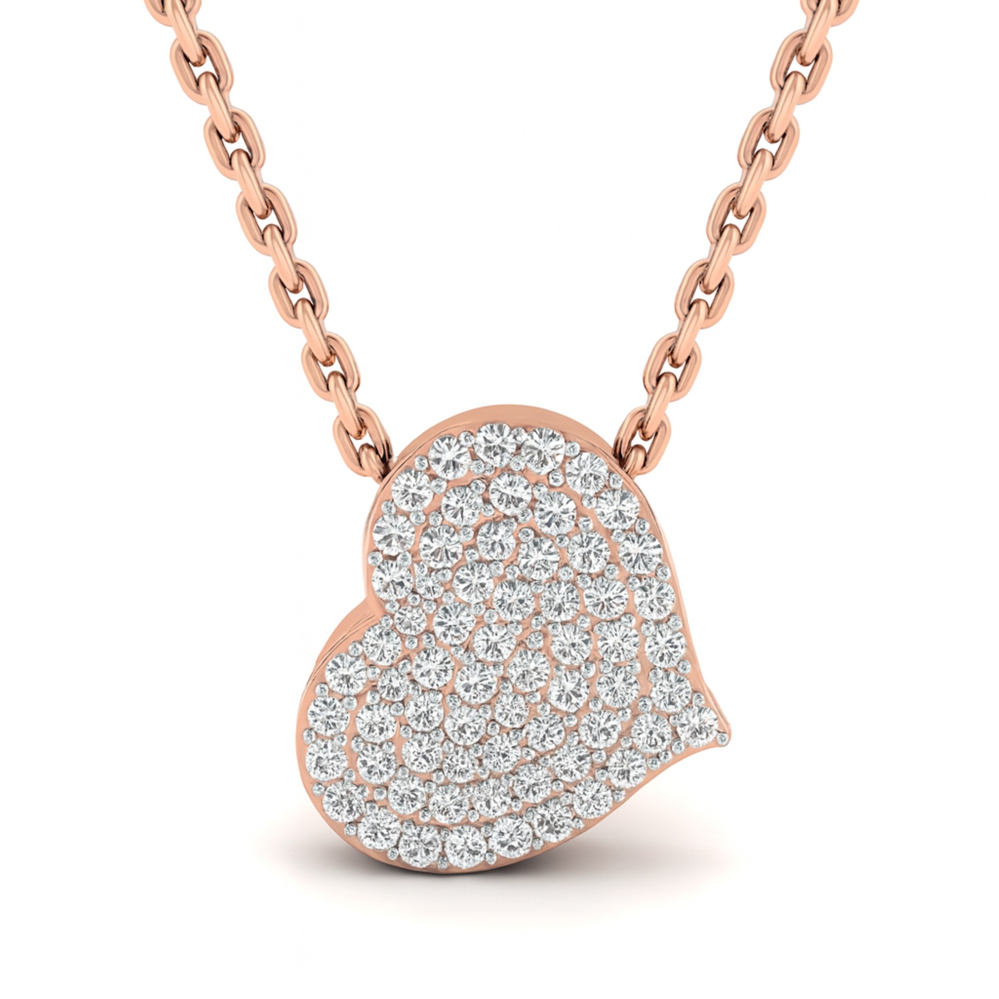 1/3 Cts. Pave Heart Pendant