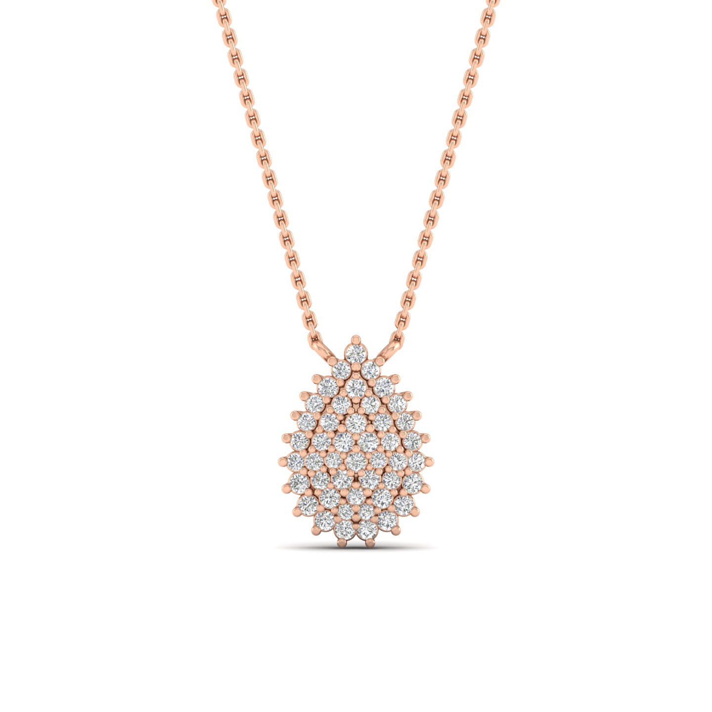 1/6 Cts. Cluster Drop Fashion Pendant