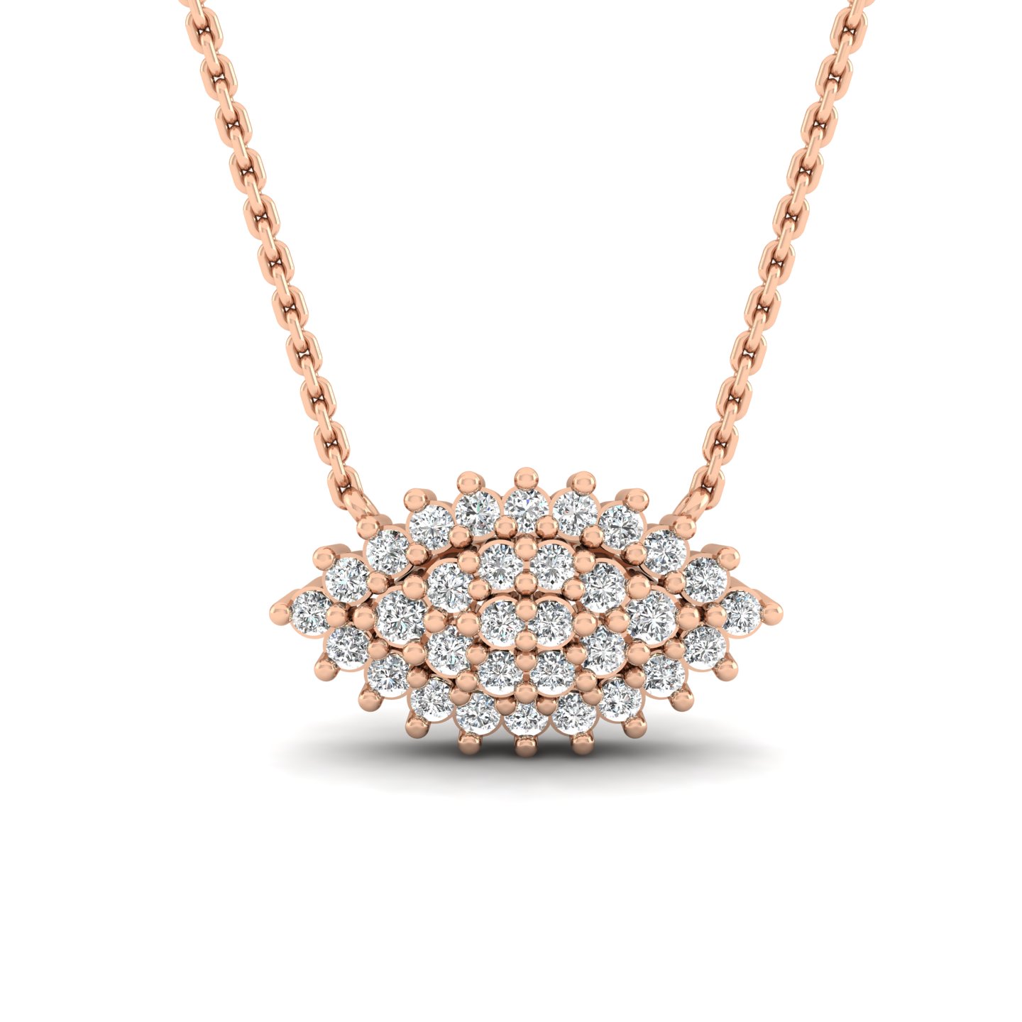 1/6 Cts. Cluster Navette Fashion Pendant