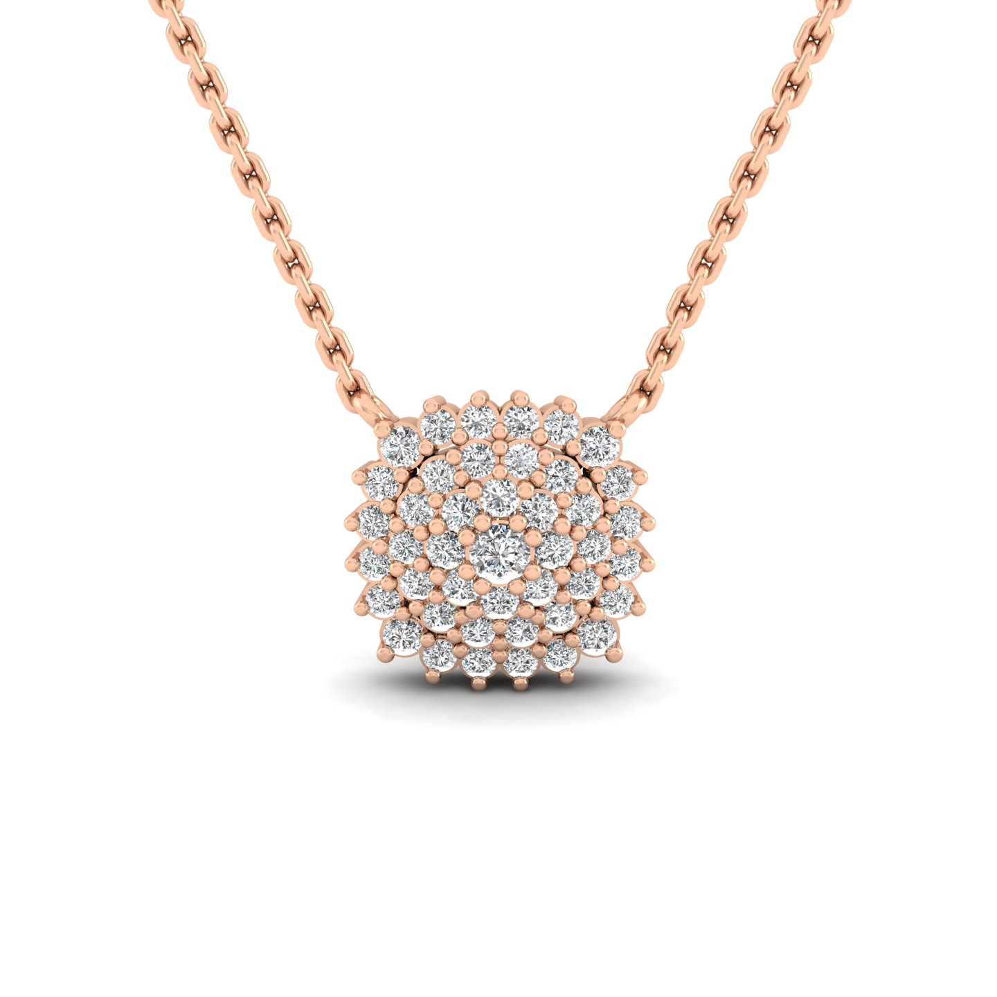 1/6 Cts. Cluster Cushion Fashion Pendant