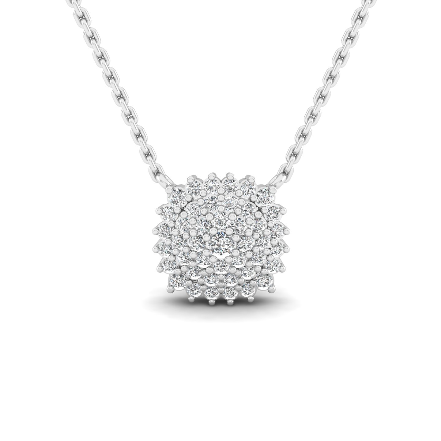 1/6 Cts. Cluster Cushion Fashion Pendant