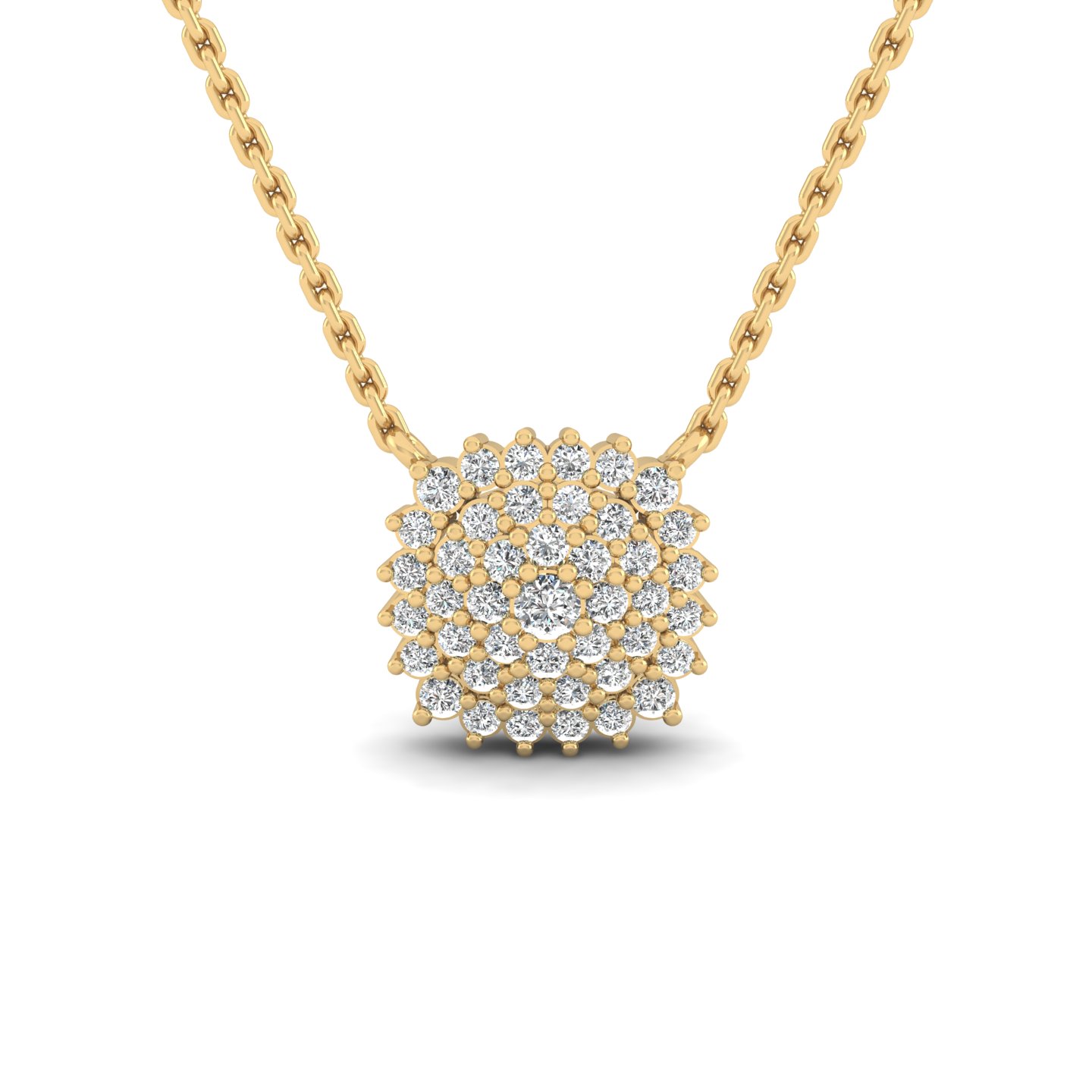 1/6 Cts. Cluster Cushion Fashion Pendant