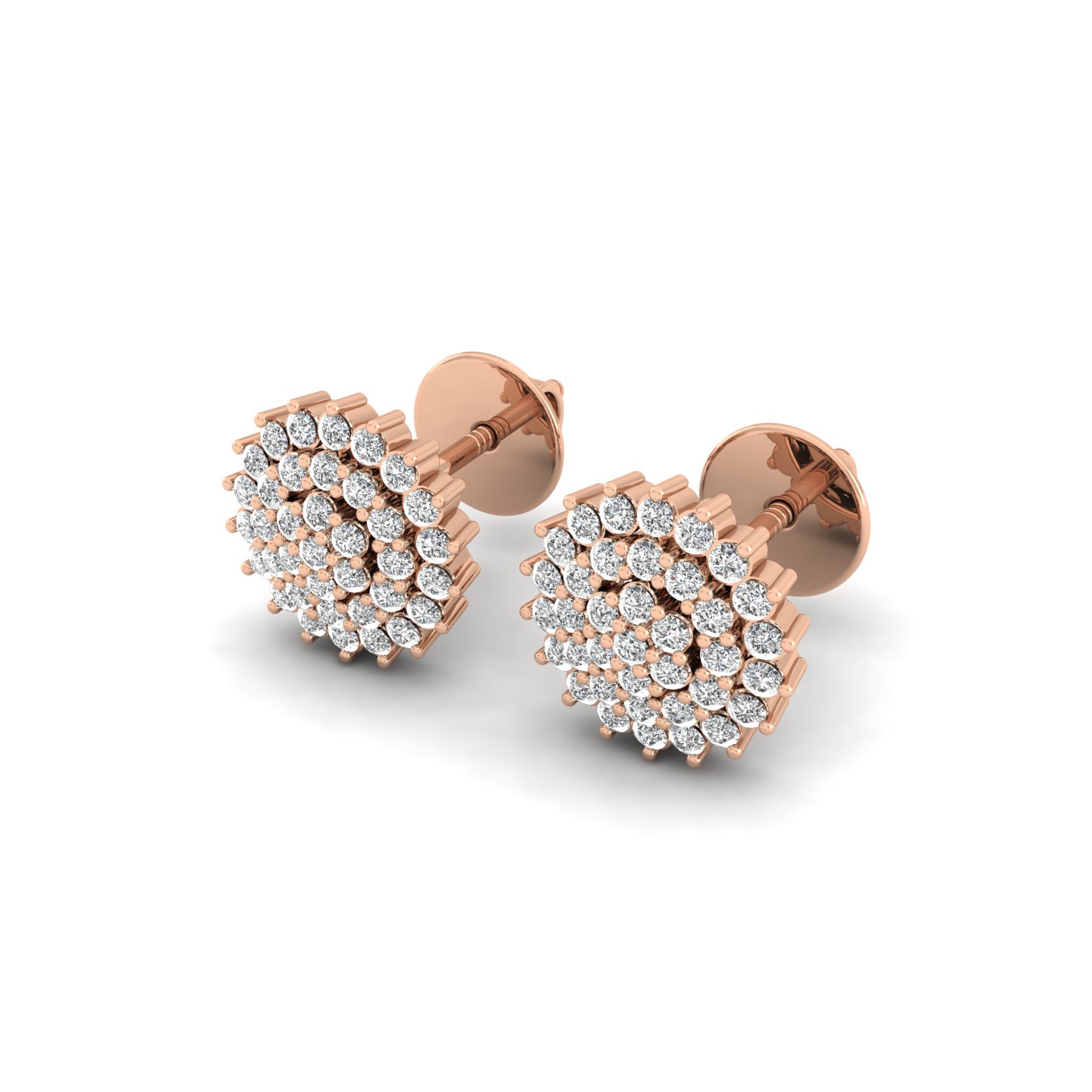 1/5 Cts. Cluster Round Fashion Earring