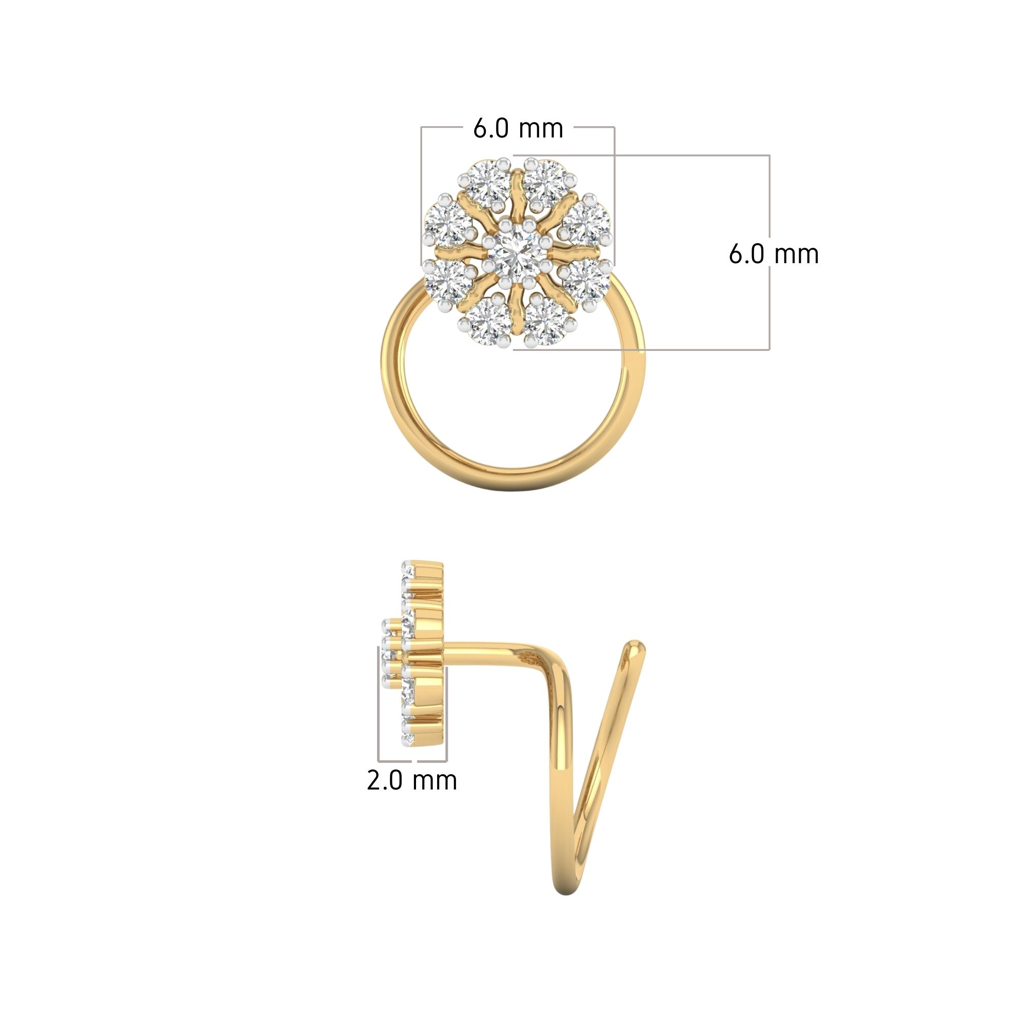 Floral Diamond Nosepin