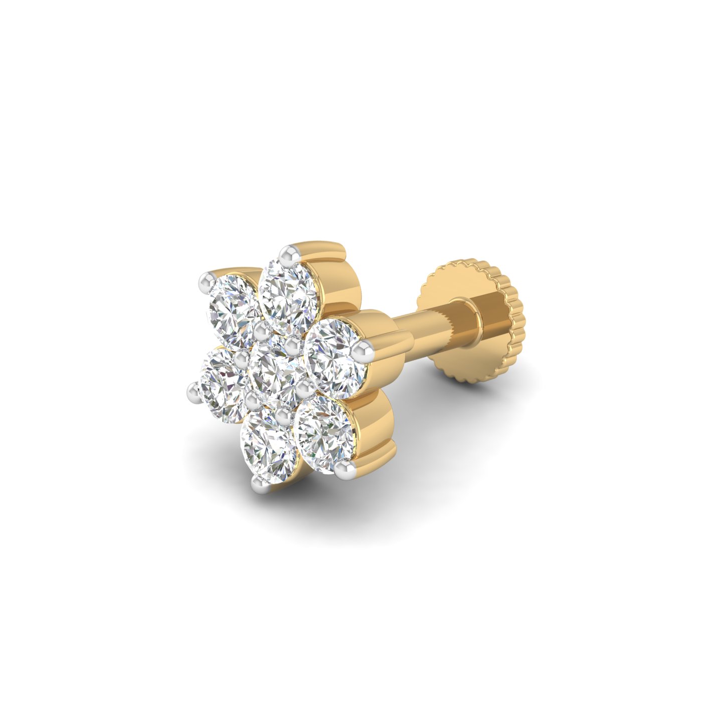 Floret Sparkle Nose Pin