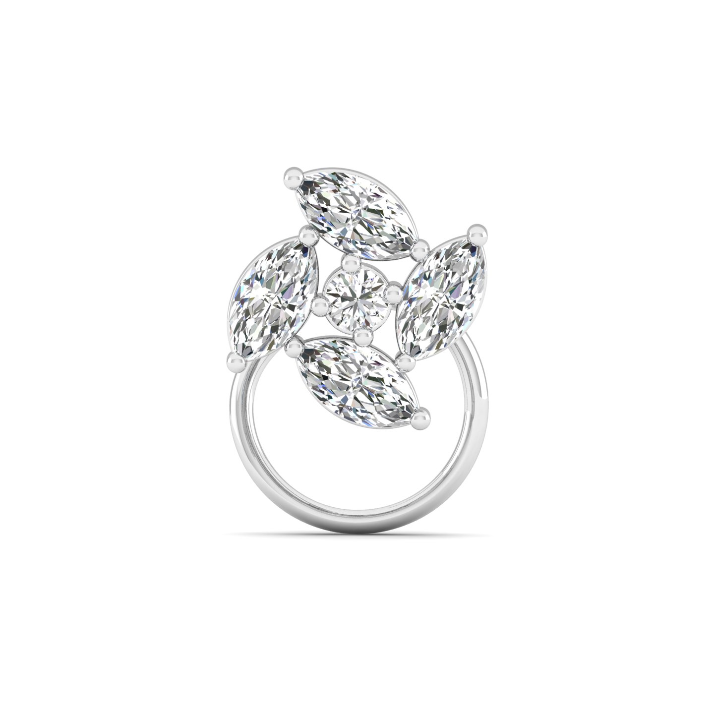 Floral Cluster Nose Pin