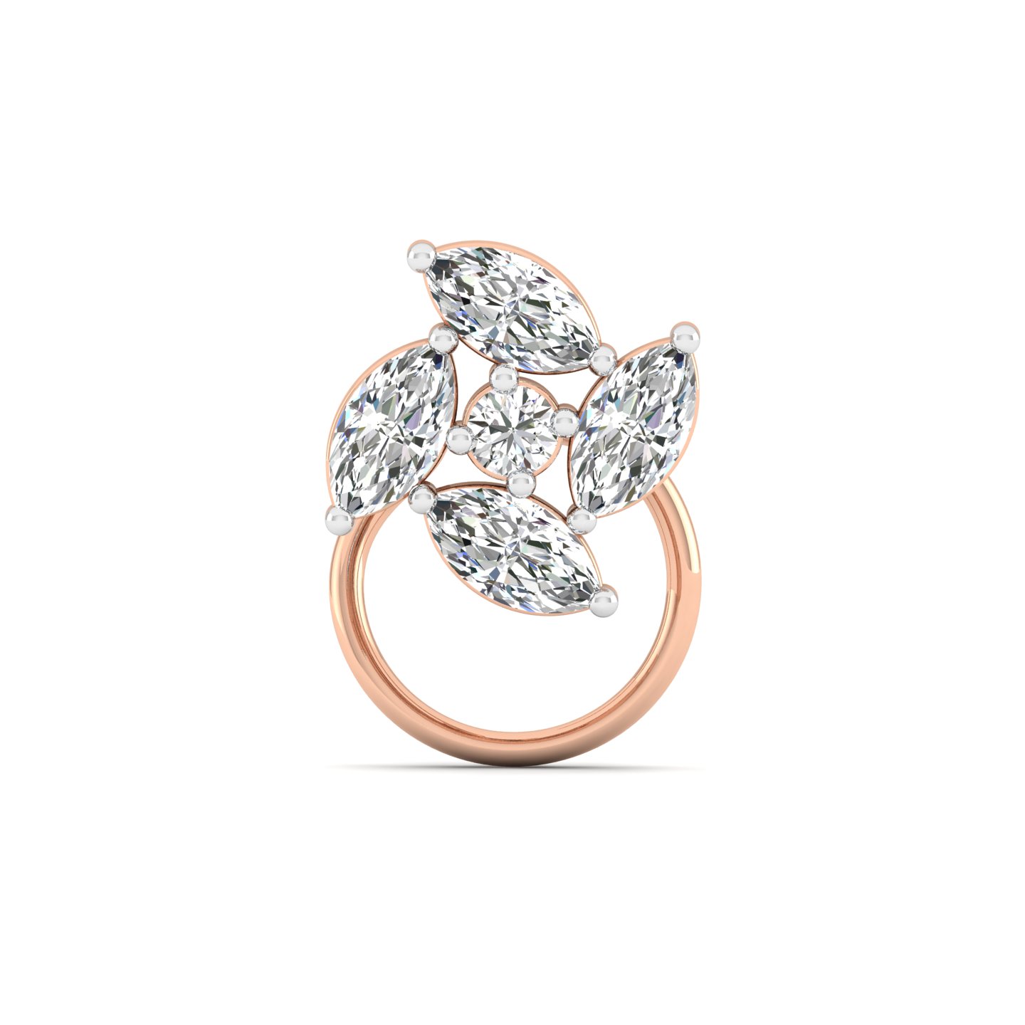 Floral Cluster Nose Pin