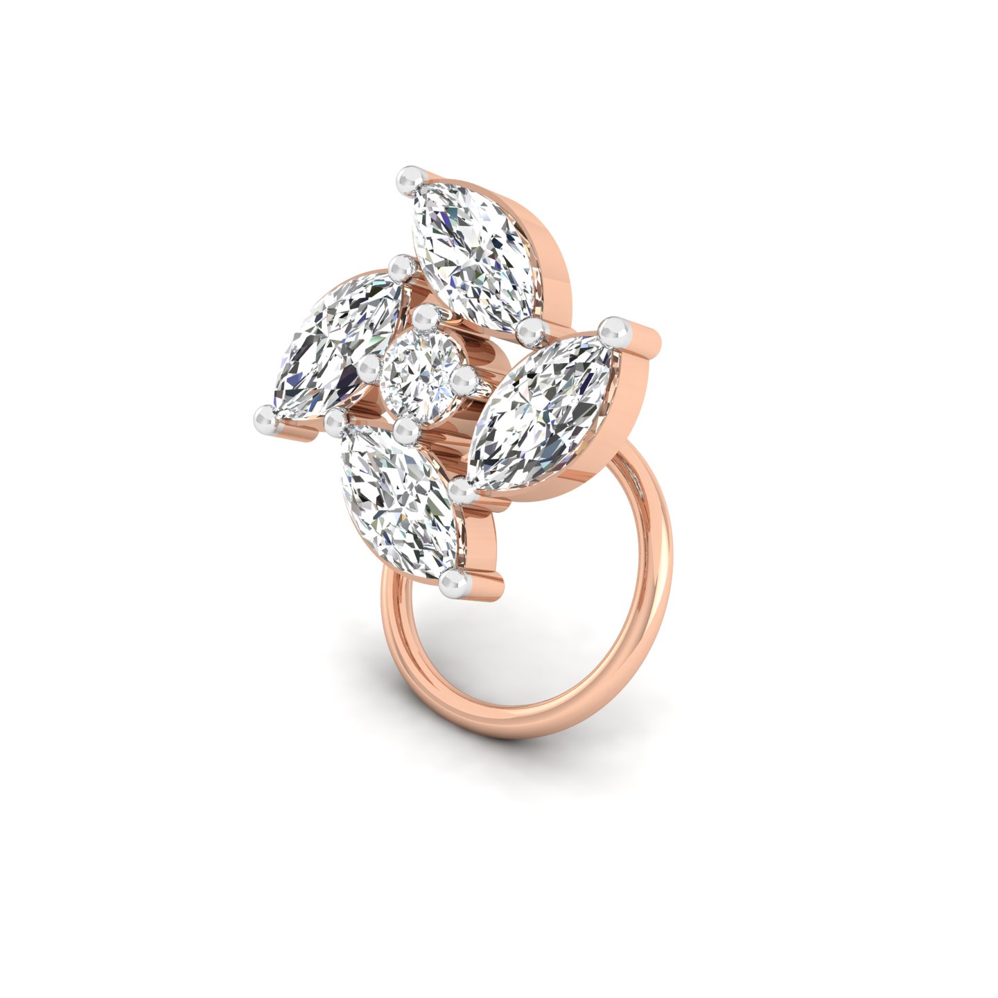 Floral Cluster Nose Pin