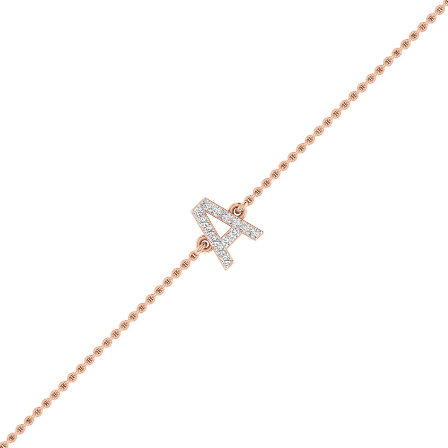 The "A" Diamond Alphabet Bracelet