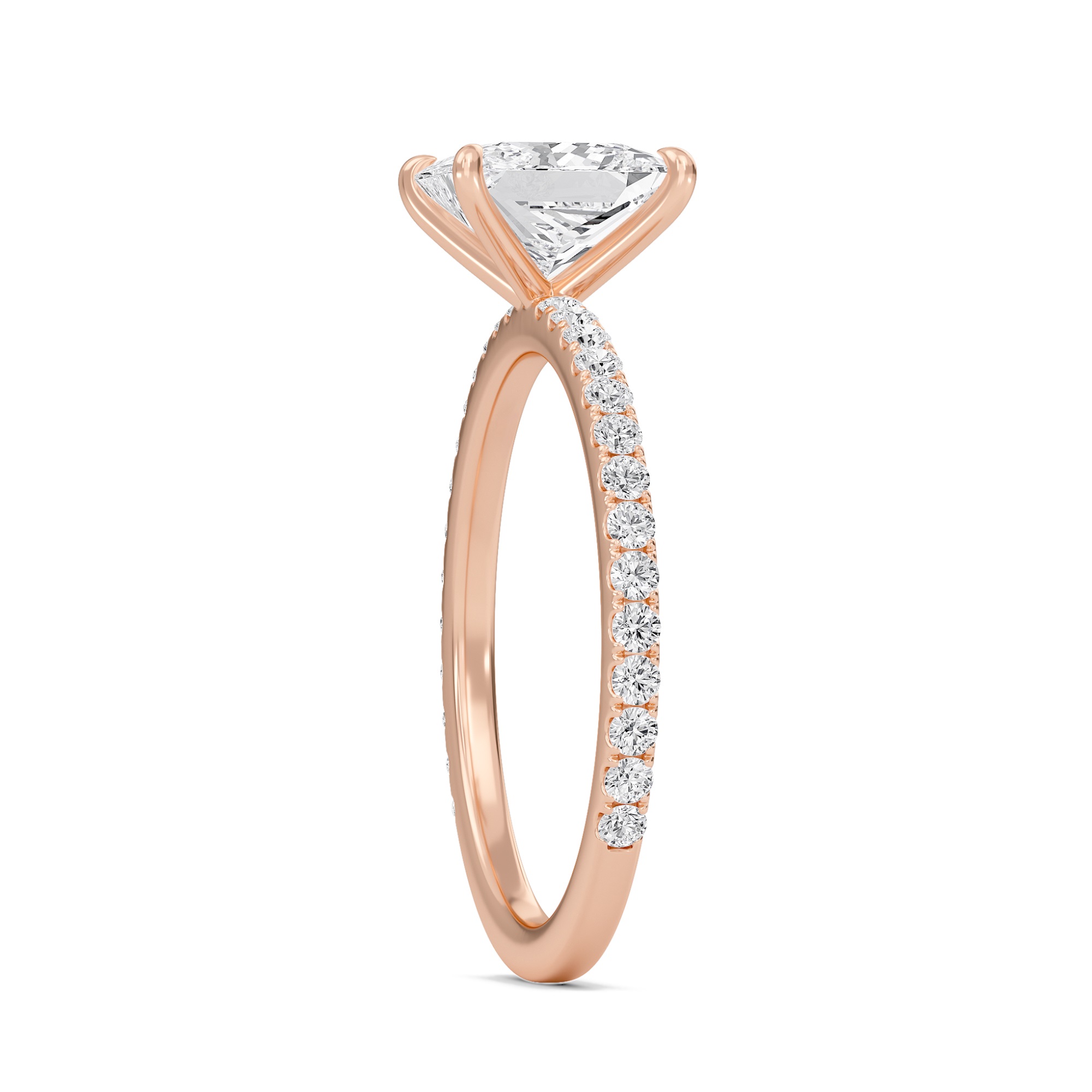 Princess Classic Pave Engagement Ring