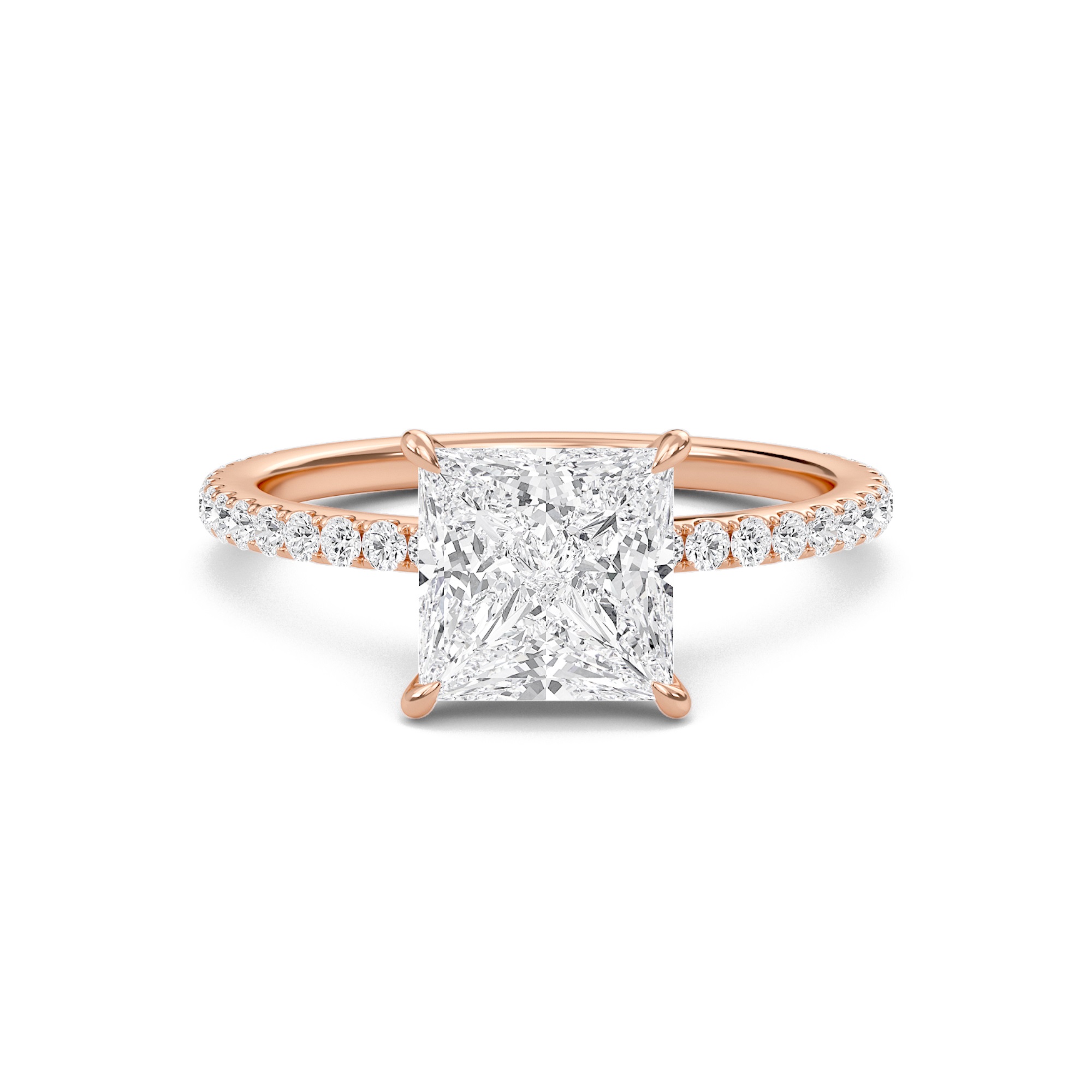 Princess Classic Pave Engagement Ring