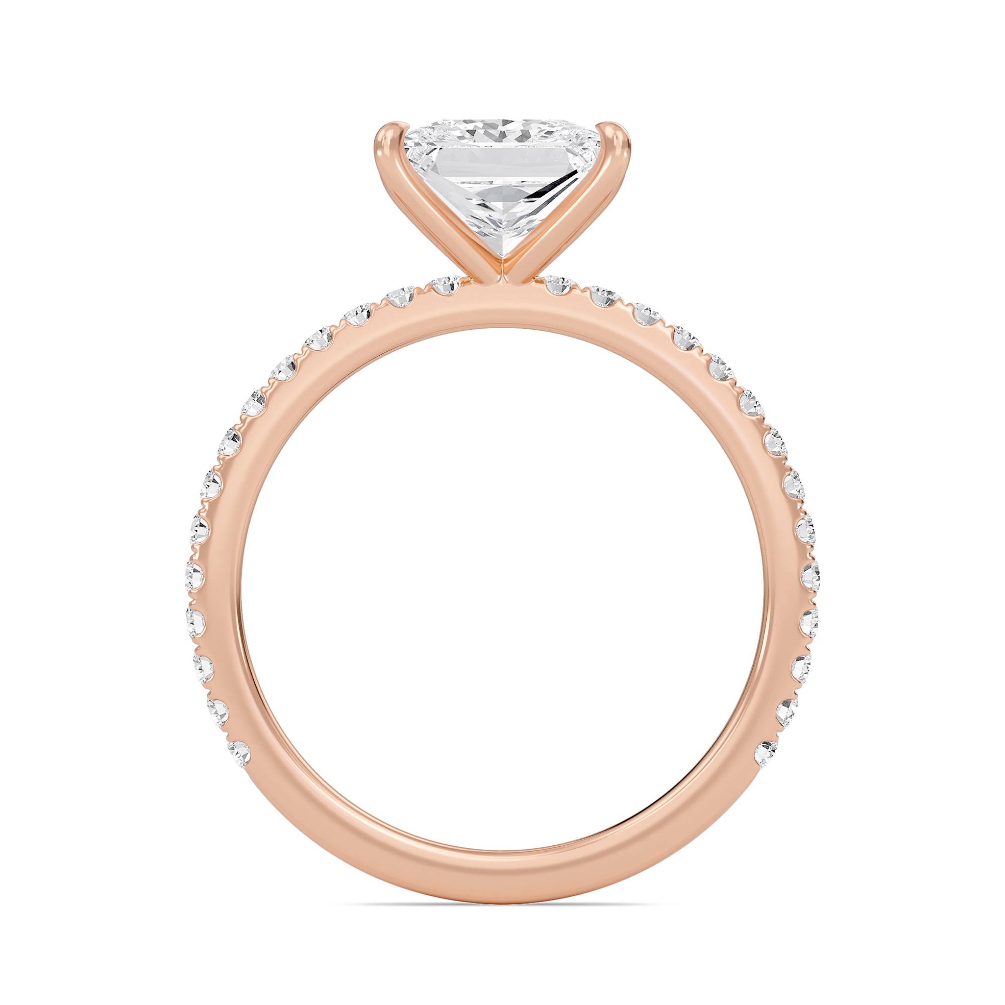 Princess Classic Pave Engagement Ring