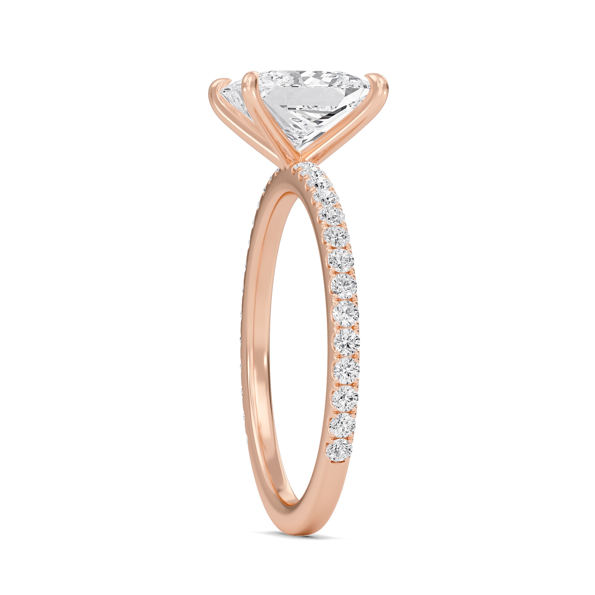 Princess Classic Pave Engagement Ring