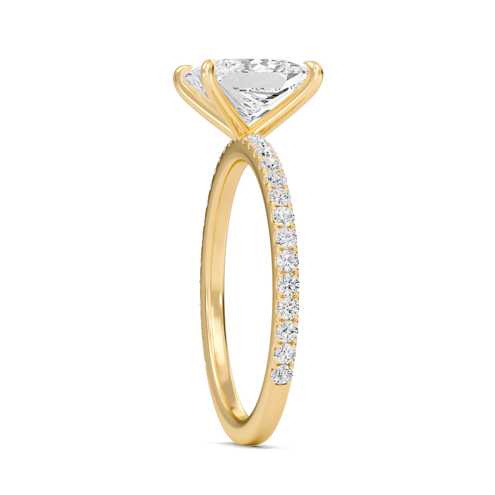 Princess Classic Pave Engagement Ring