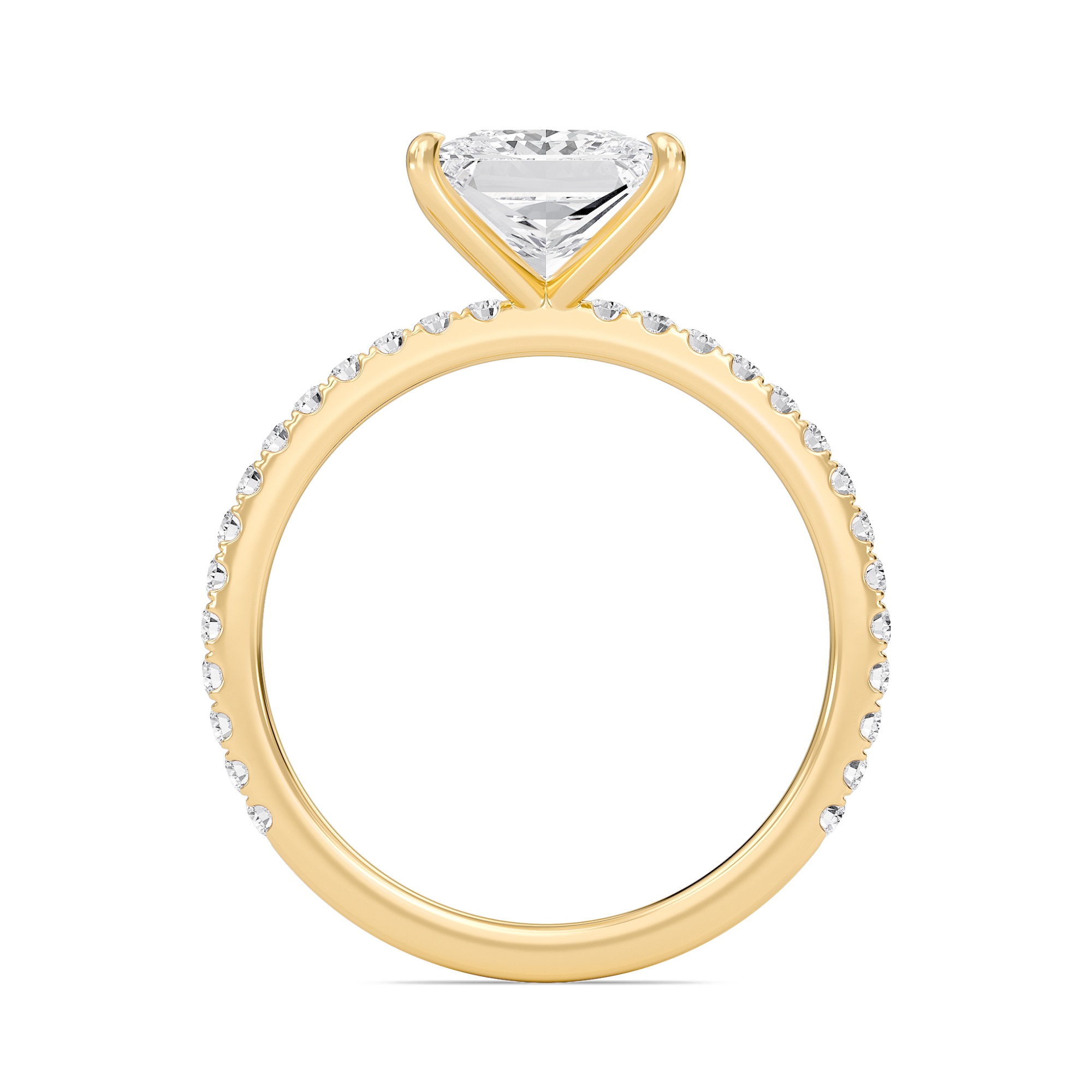 Princess Classic Pave Engagement Ring