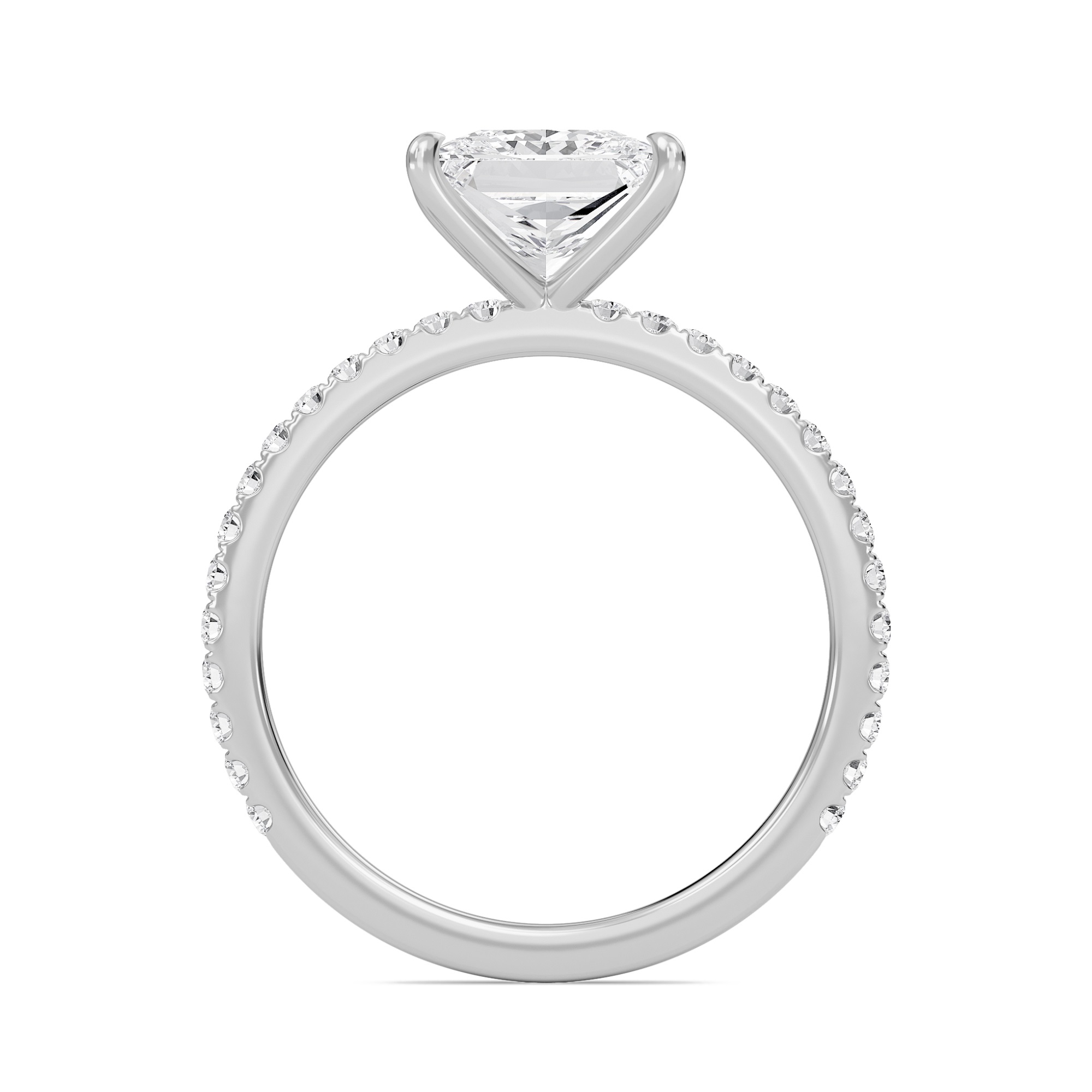 Princess Classic Pave Engagement Ring
