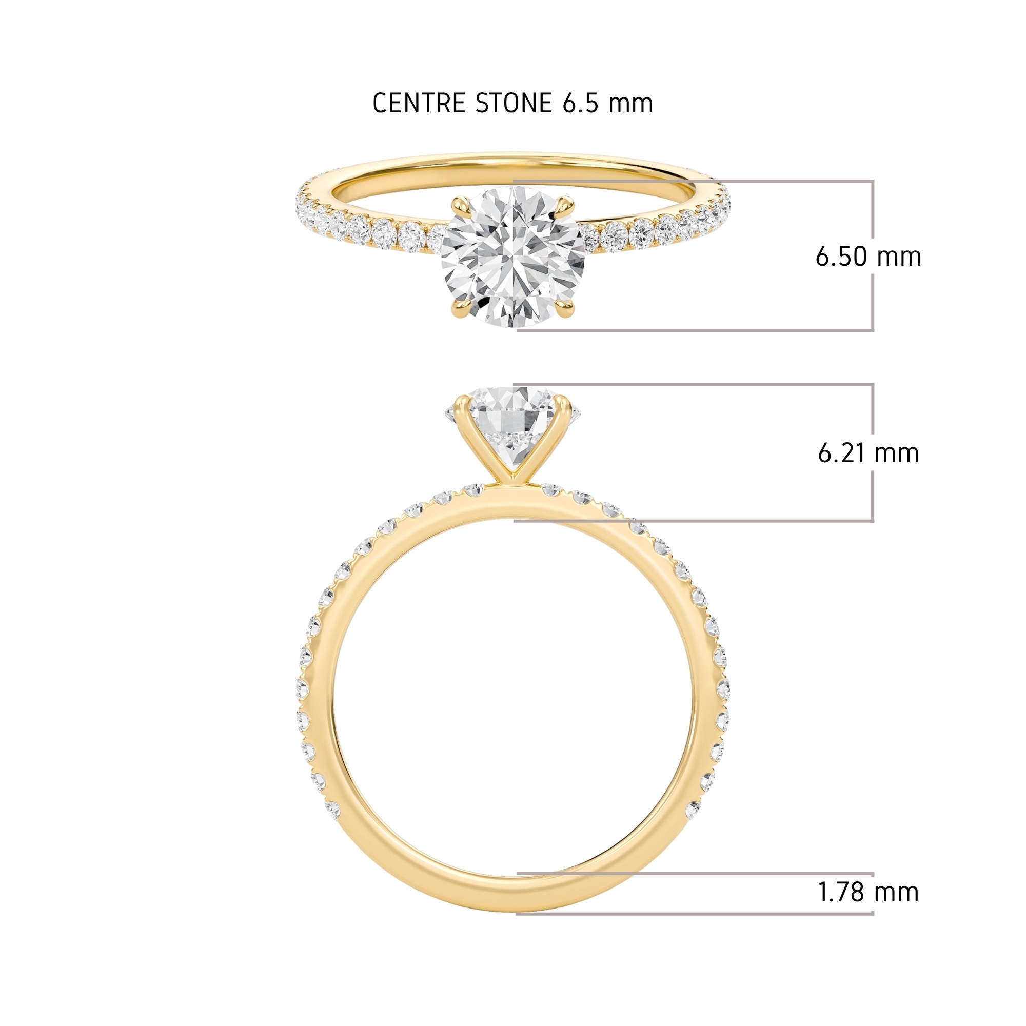 Round Classic Pave Engagement Ring
